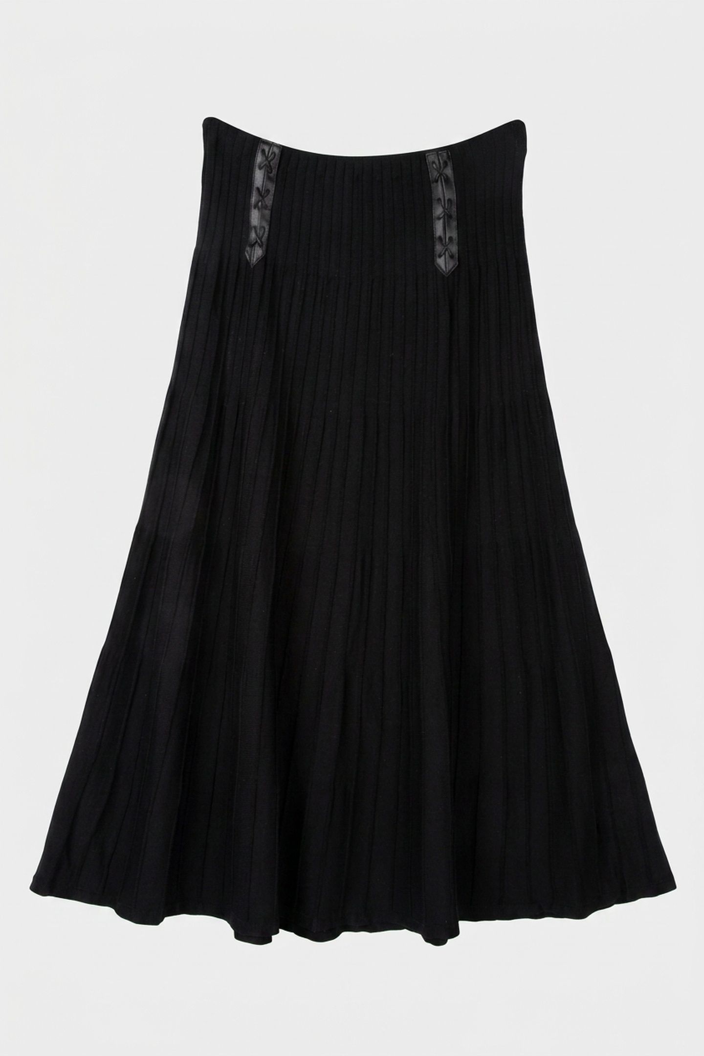 BONDAGE LACING WOOL SKIRT BLACK 3