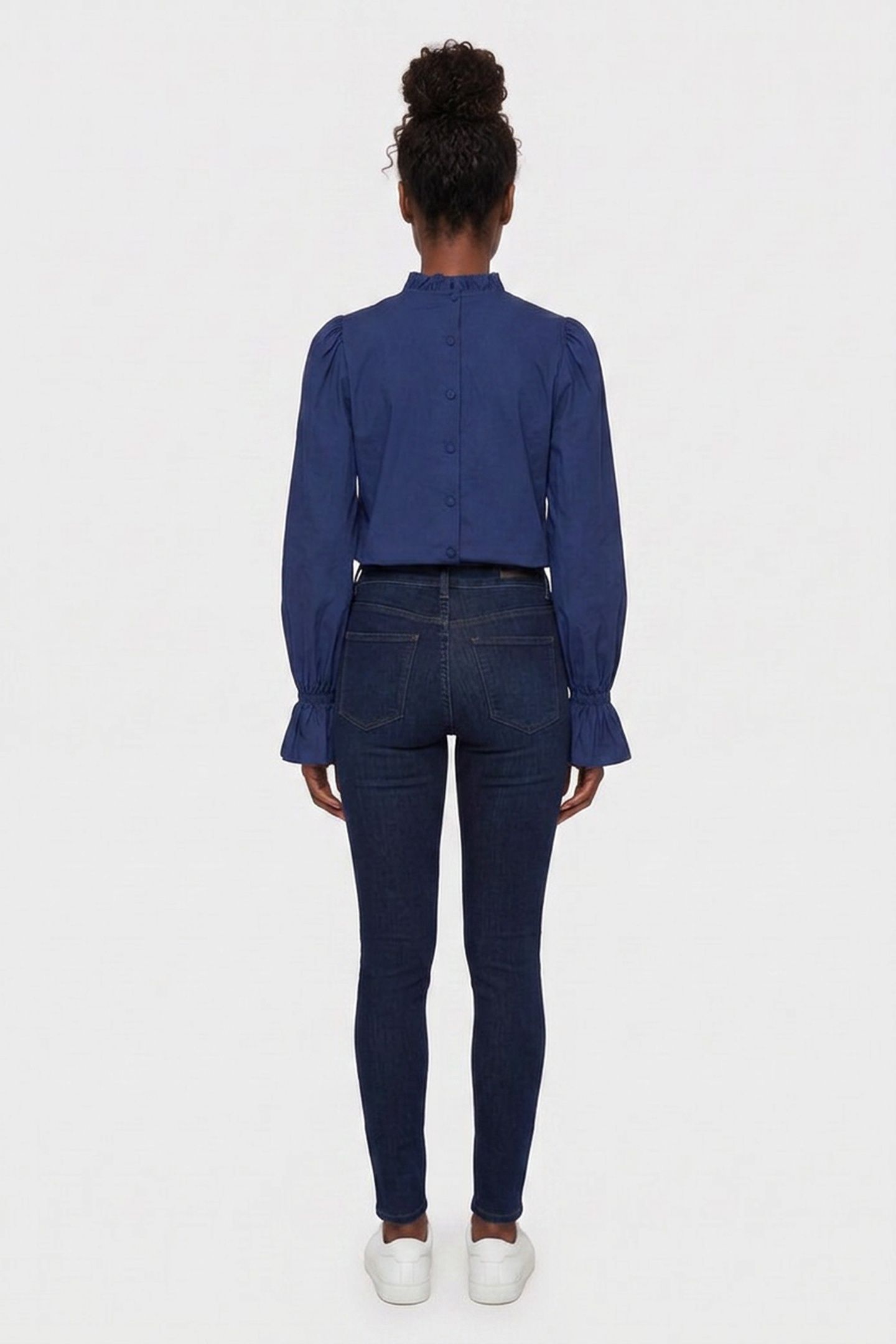 SILK CHIFFON SHIRT BLUE 2