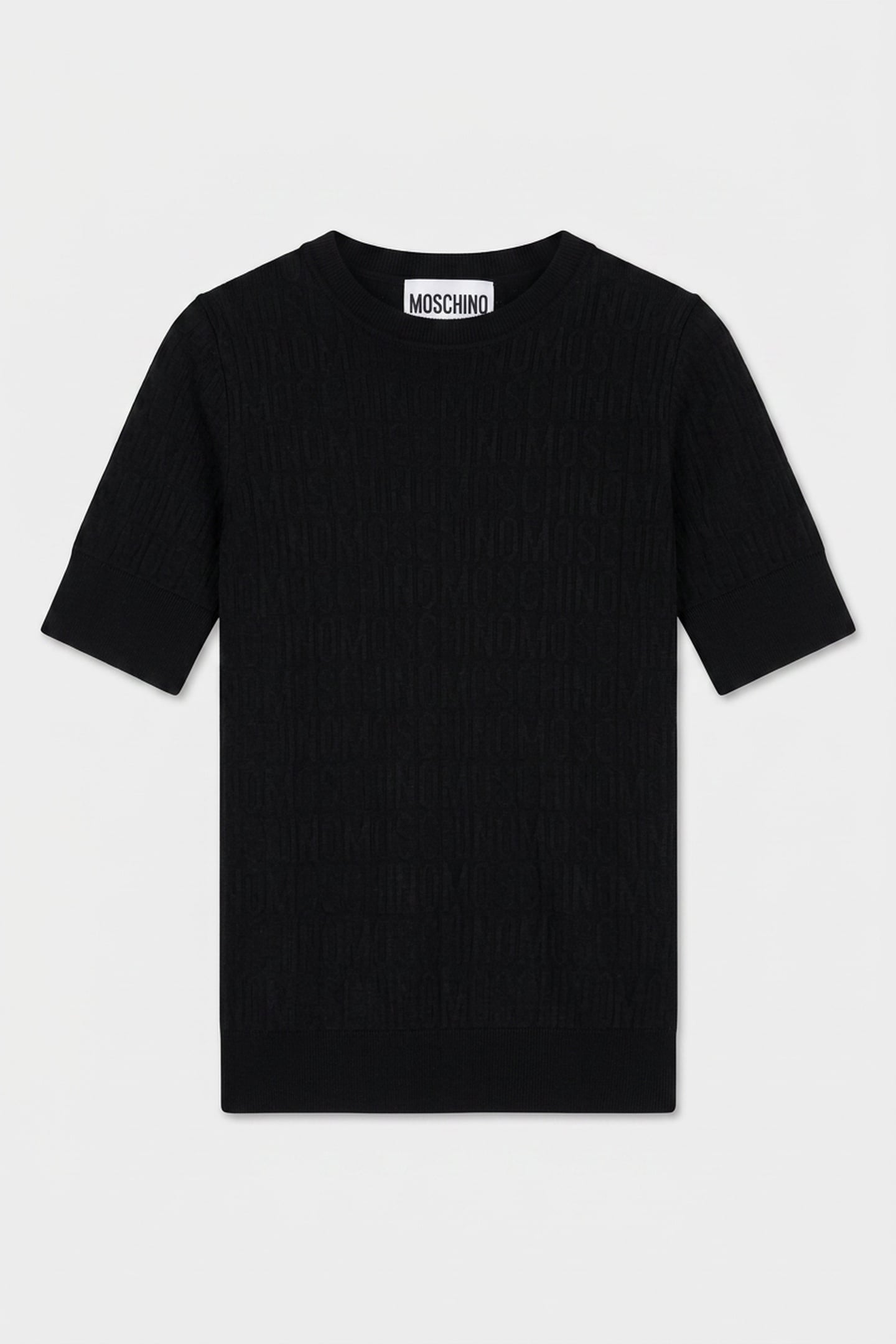 ALLOVER LOGO WOOL TOP BLACK 3