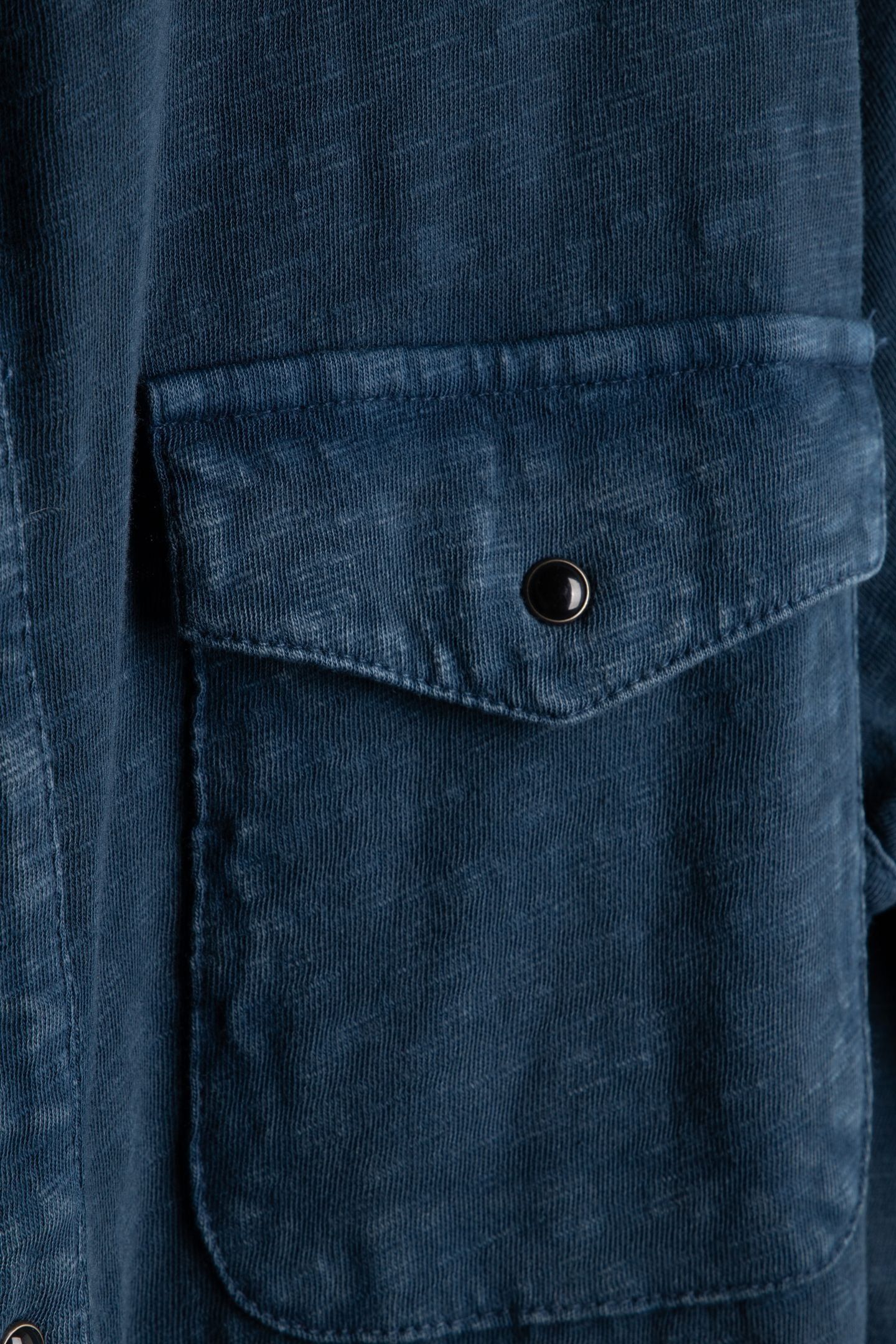ARVON LS KNIT WESTERN SHIRT IN VINTAGE W PACIFIC BLUE 4