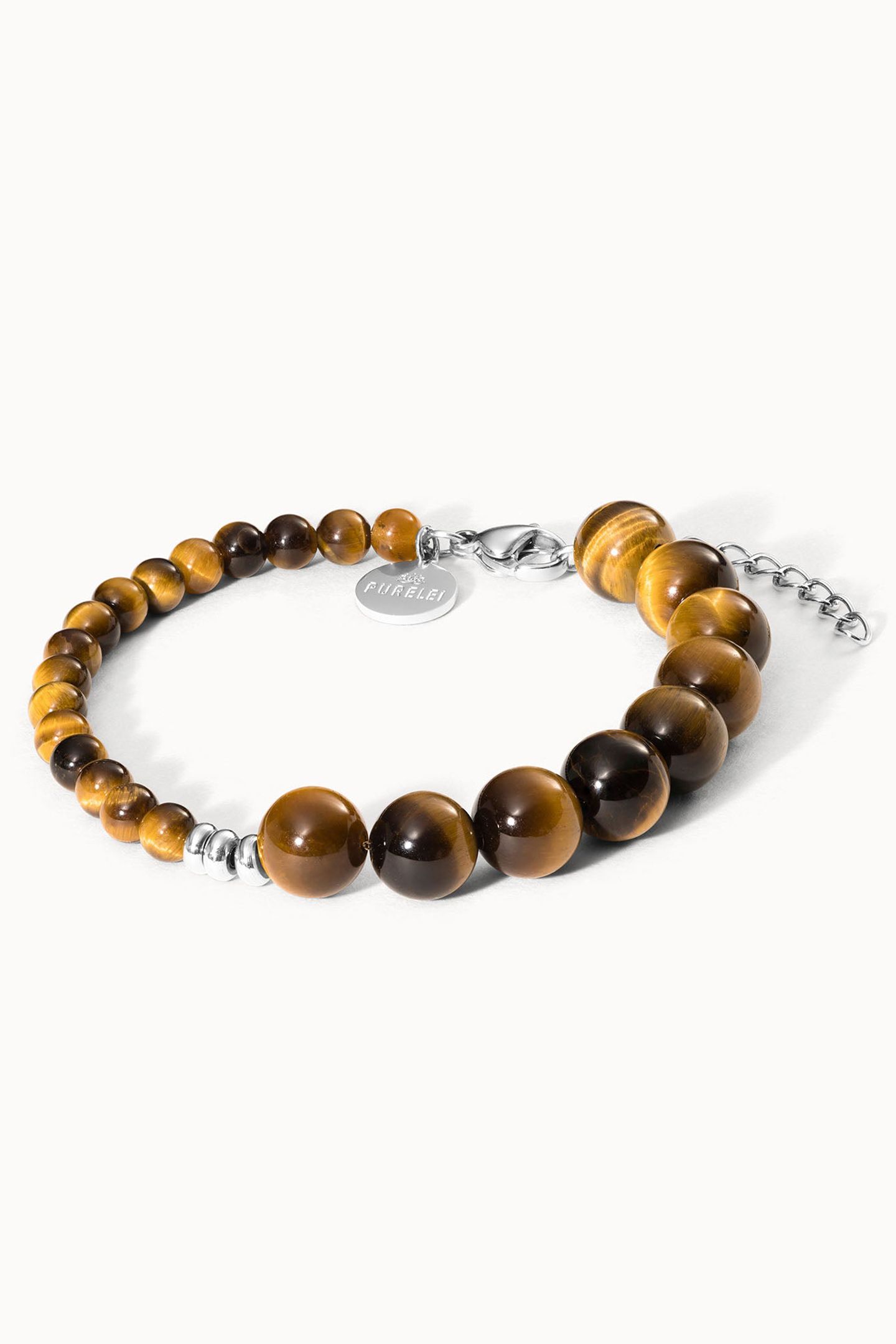 TIGER'S EYE ARMBAND SILVER 1