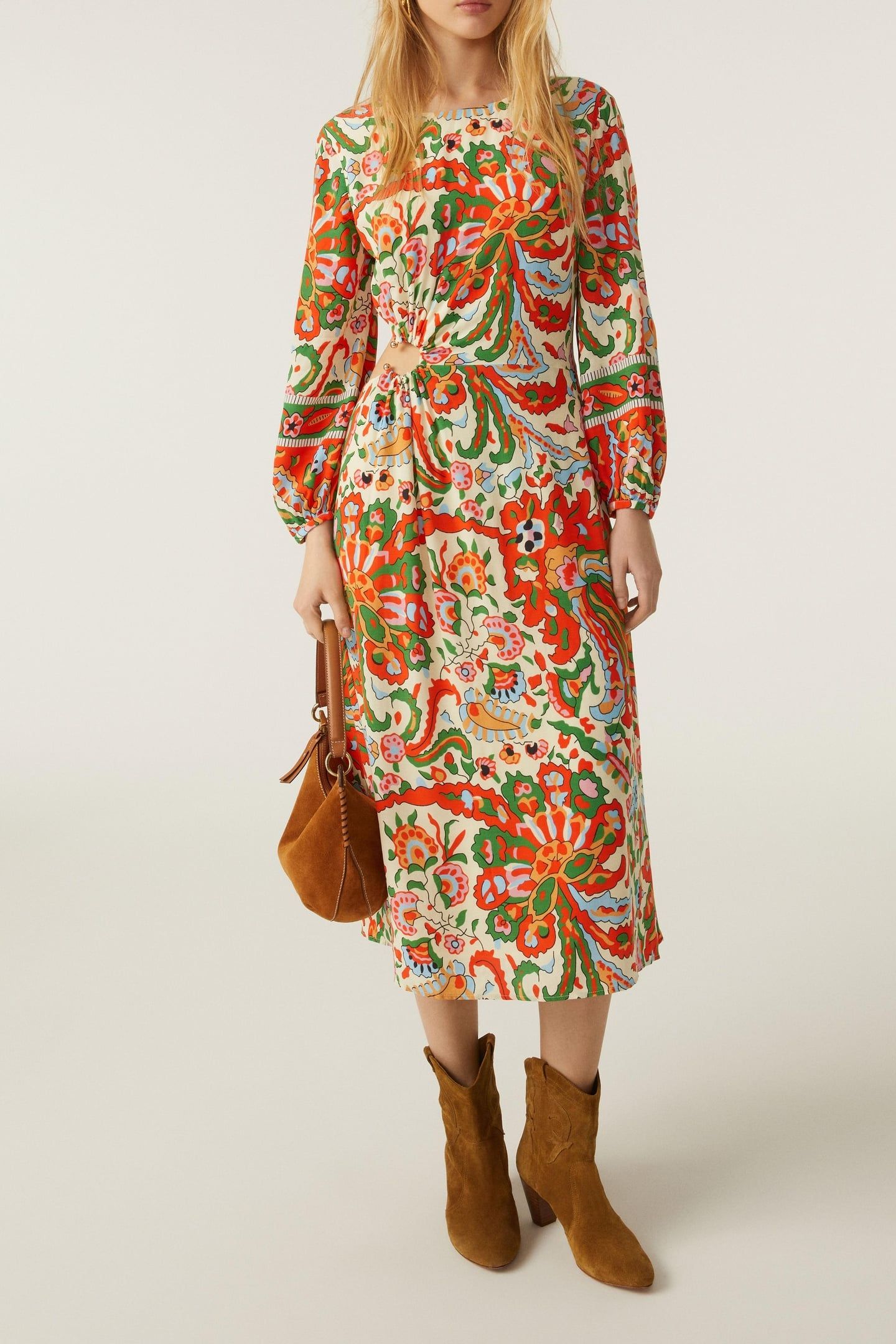 MID-LENGTH DRESS ECRU 1