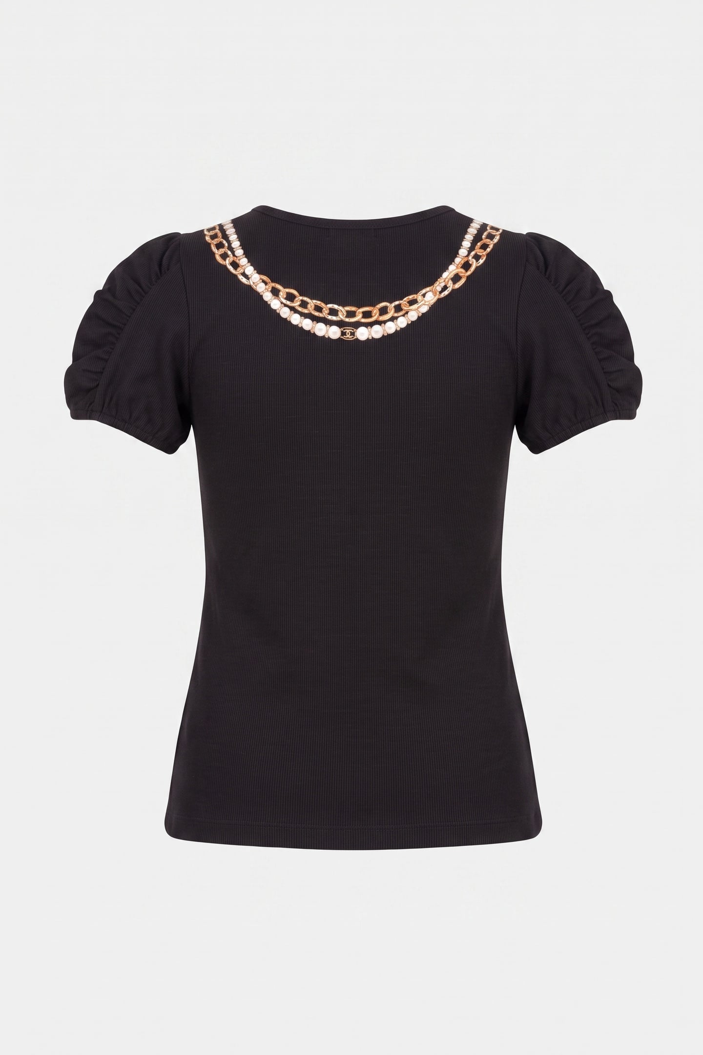 GIRL'S T-SHIRT IN JERSEY SARTORIAL LOGO BLACK 3