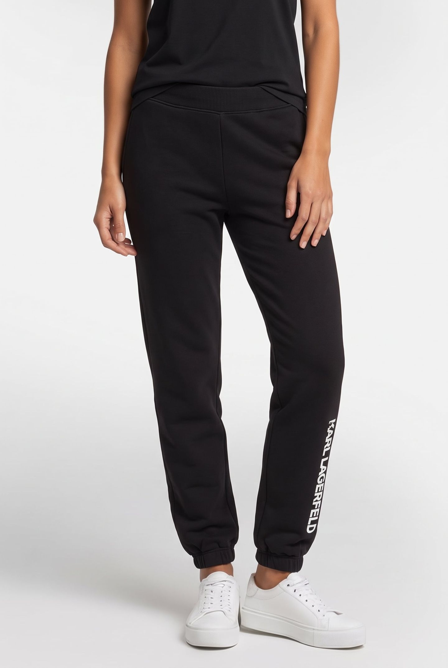 LOGO PIPING SWEATPANTS BLACK 1