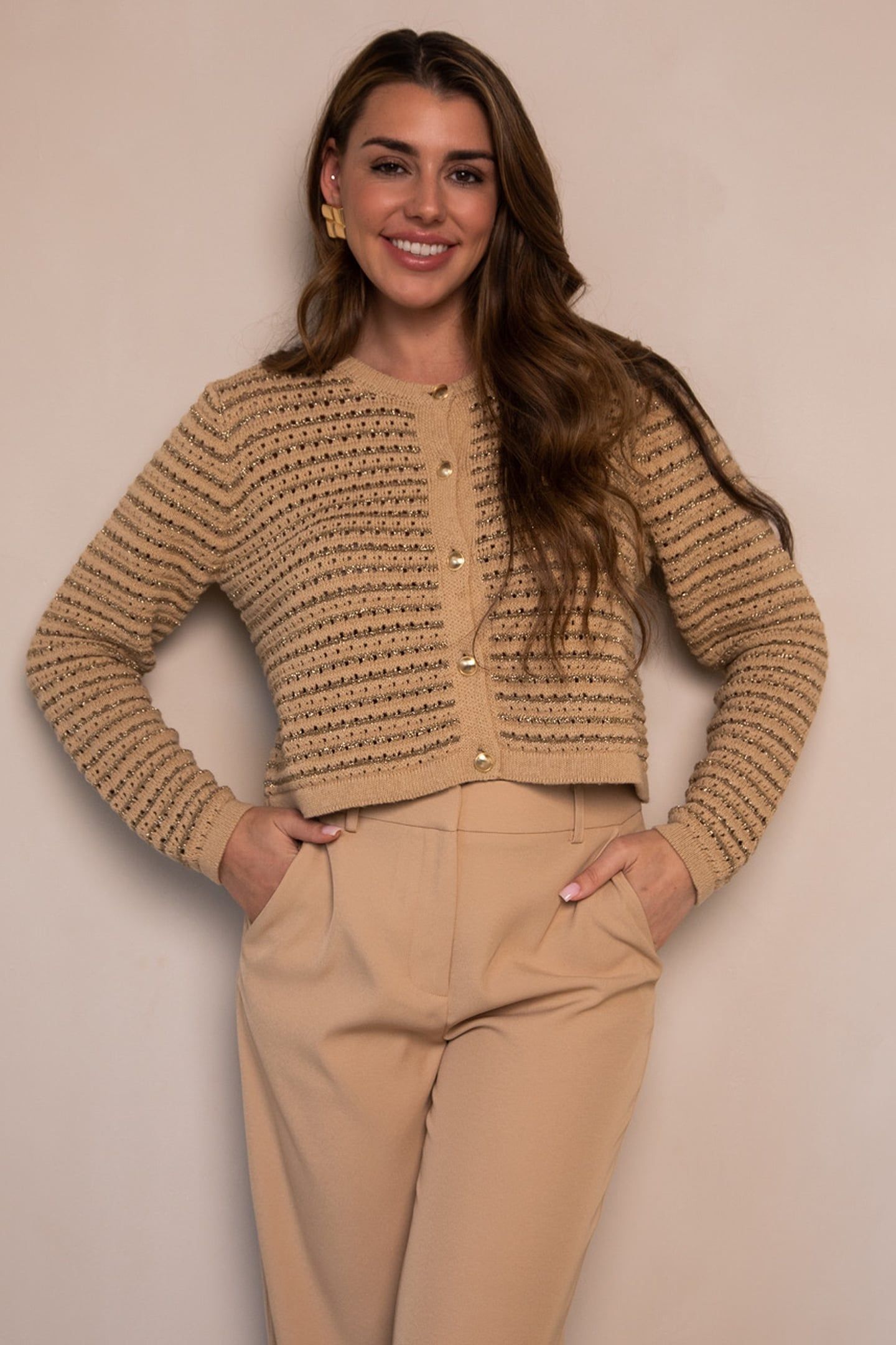 KYERA CARDIGAN CAMEL 1