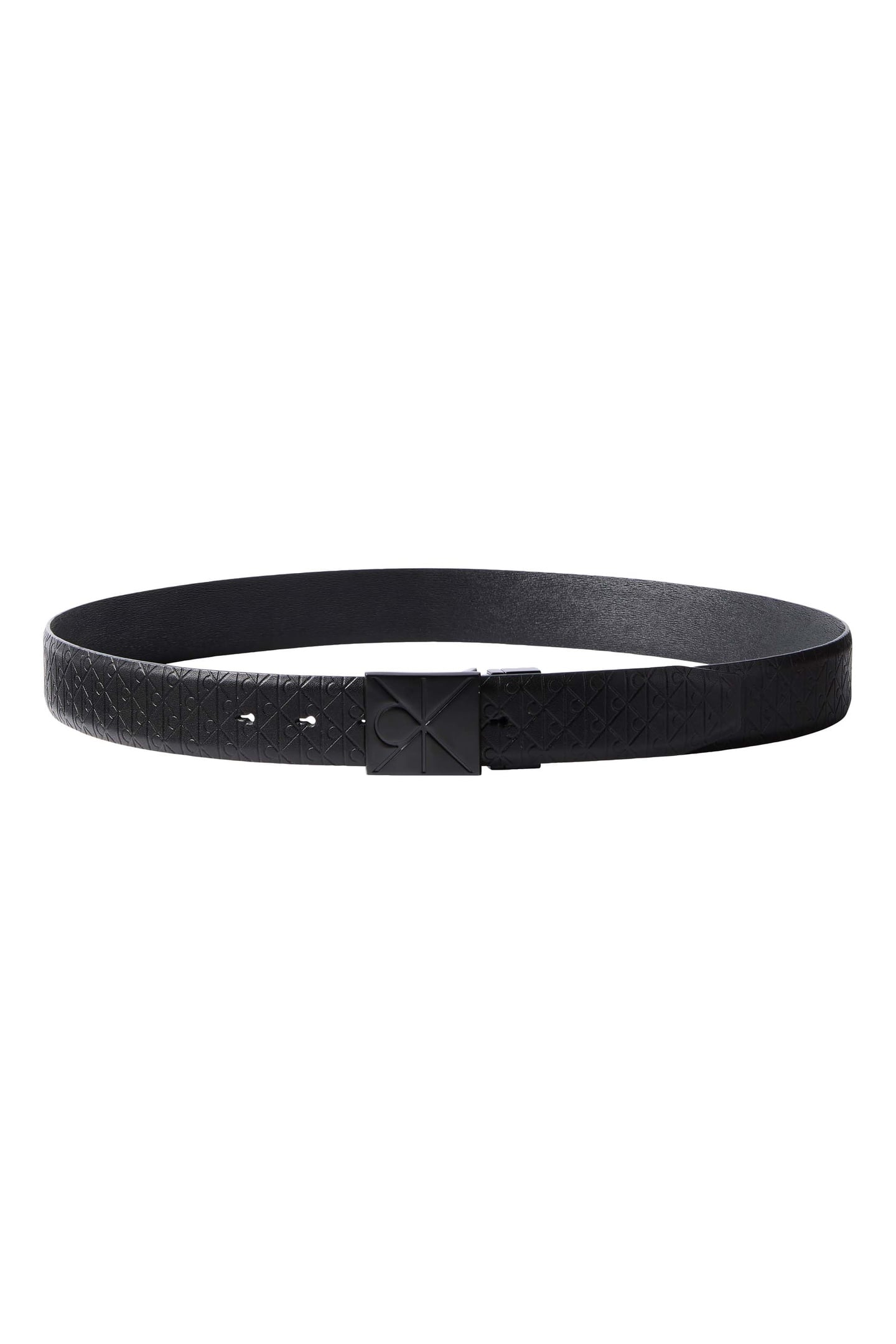 EMBLEM PLAQUE SMOOTH BELT BLACK/BLACK AOP/BLACK 2