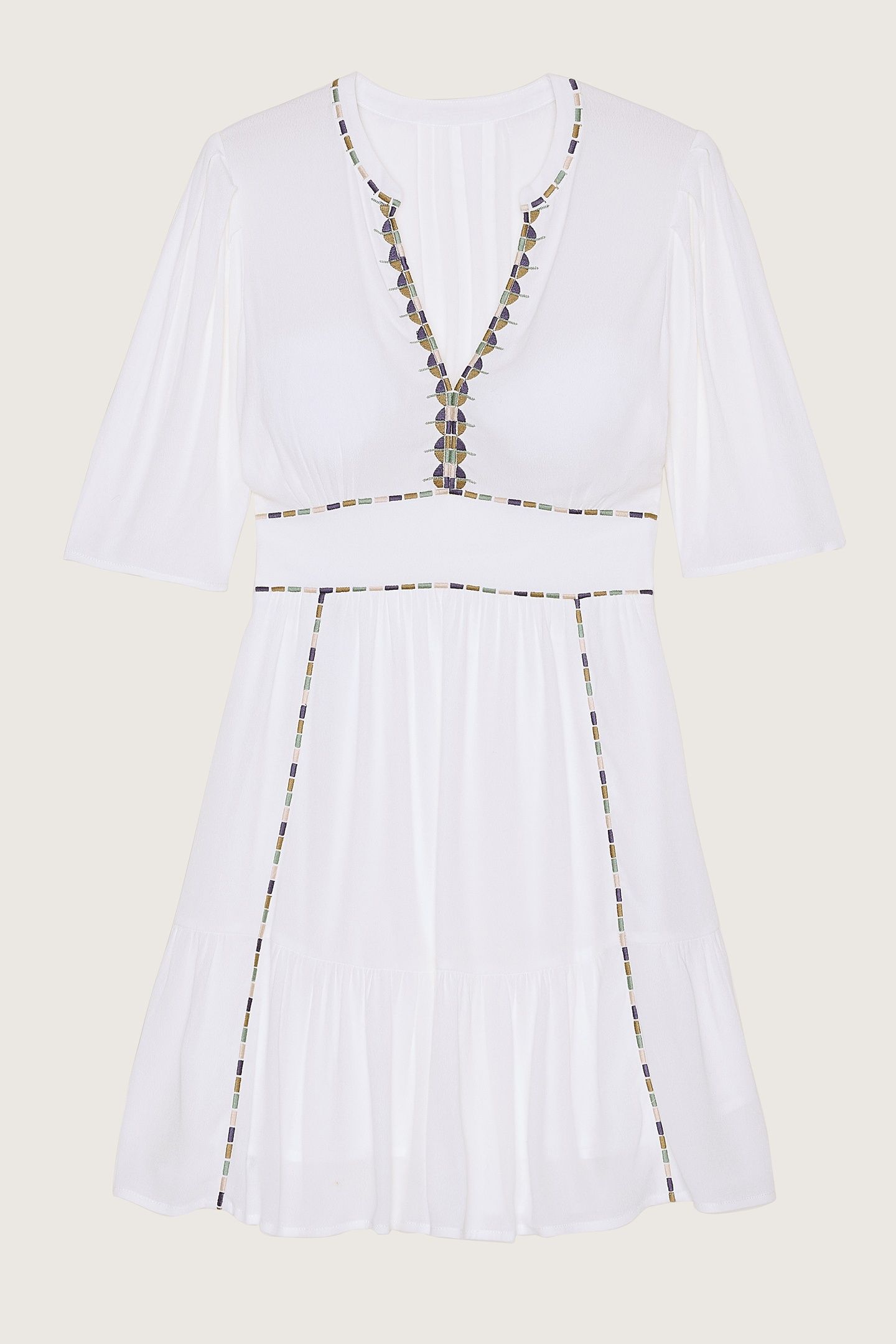 MINI DRESS ECRU 2