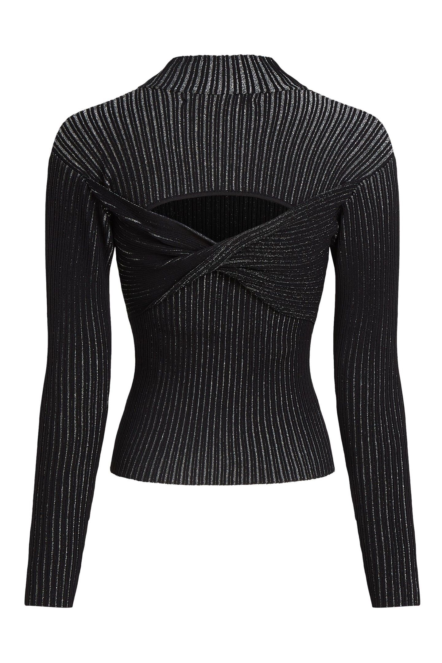 LUREX KNIT TOP BLACK/SILVER 6