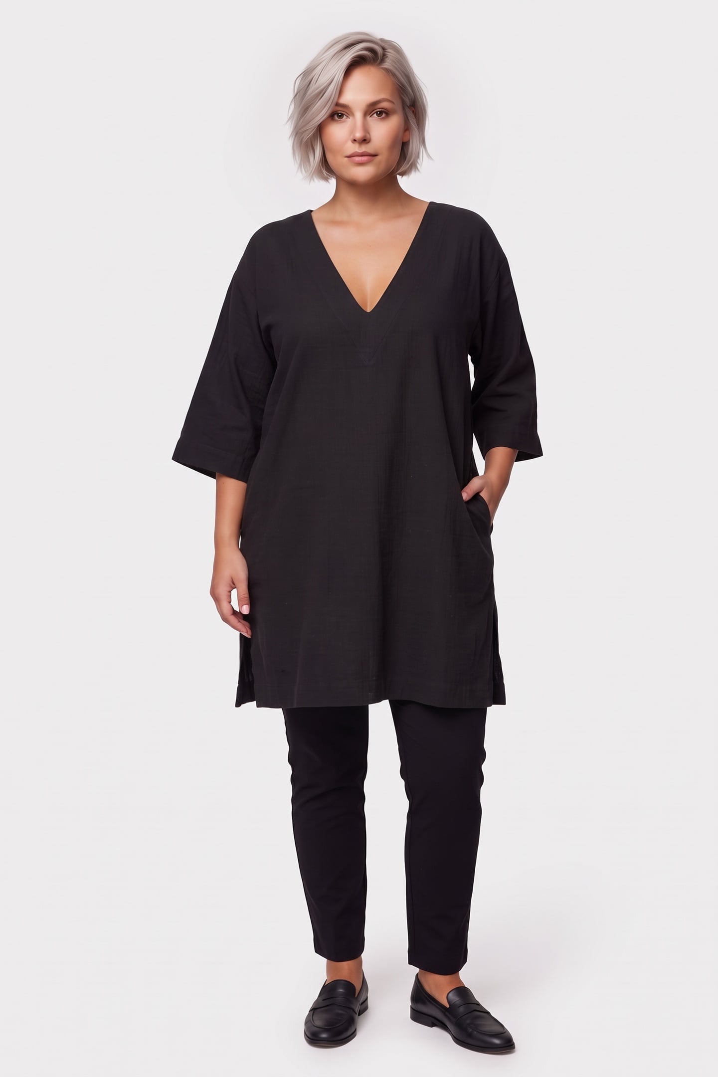 CALA NEPS TIE DRESS BLACK 1