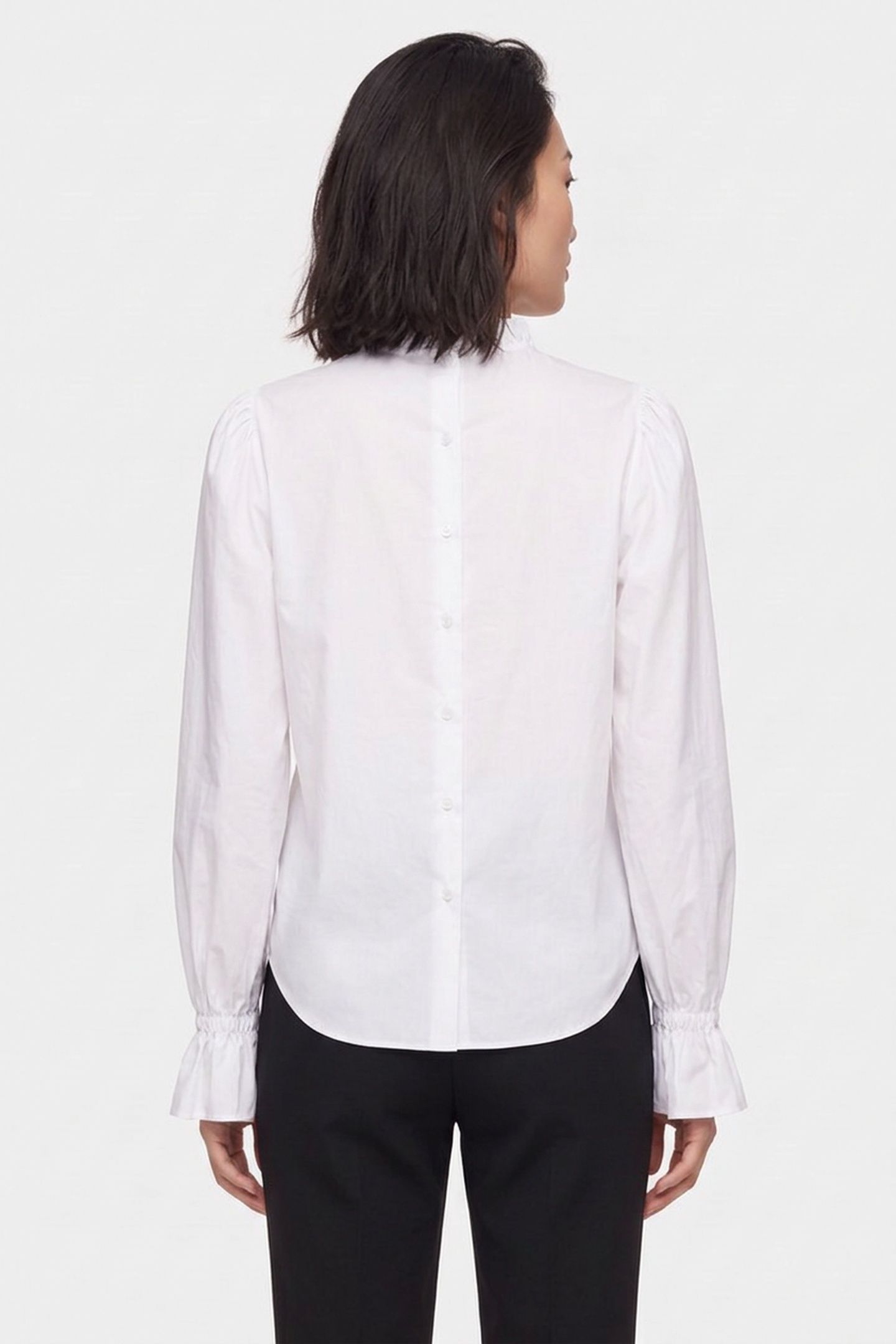 SILK CHIFFON SHIRT WHITE 2