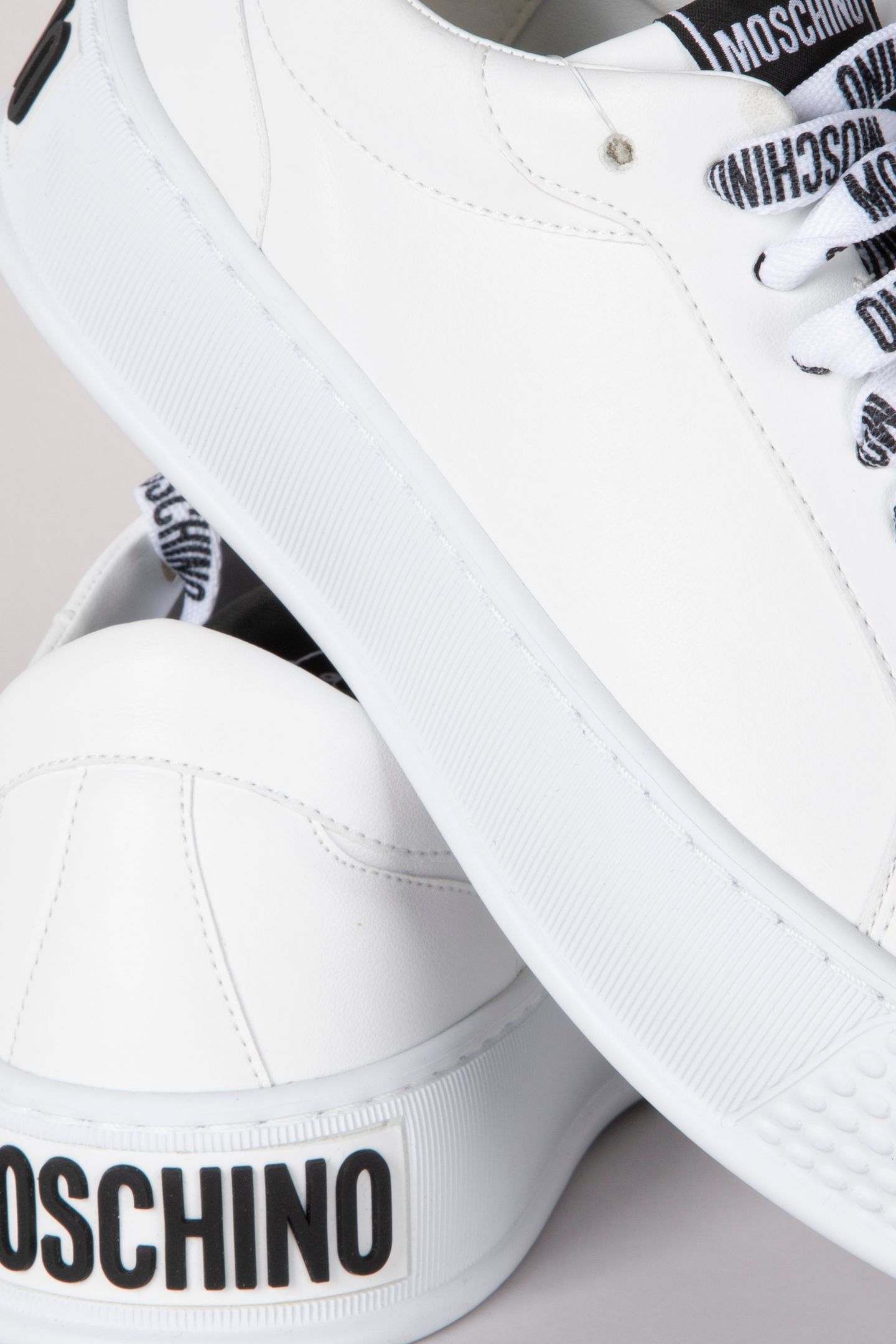 FAUX-LEATHER SNEAKERS WHITE 3