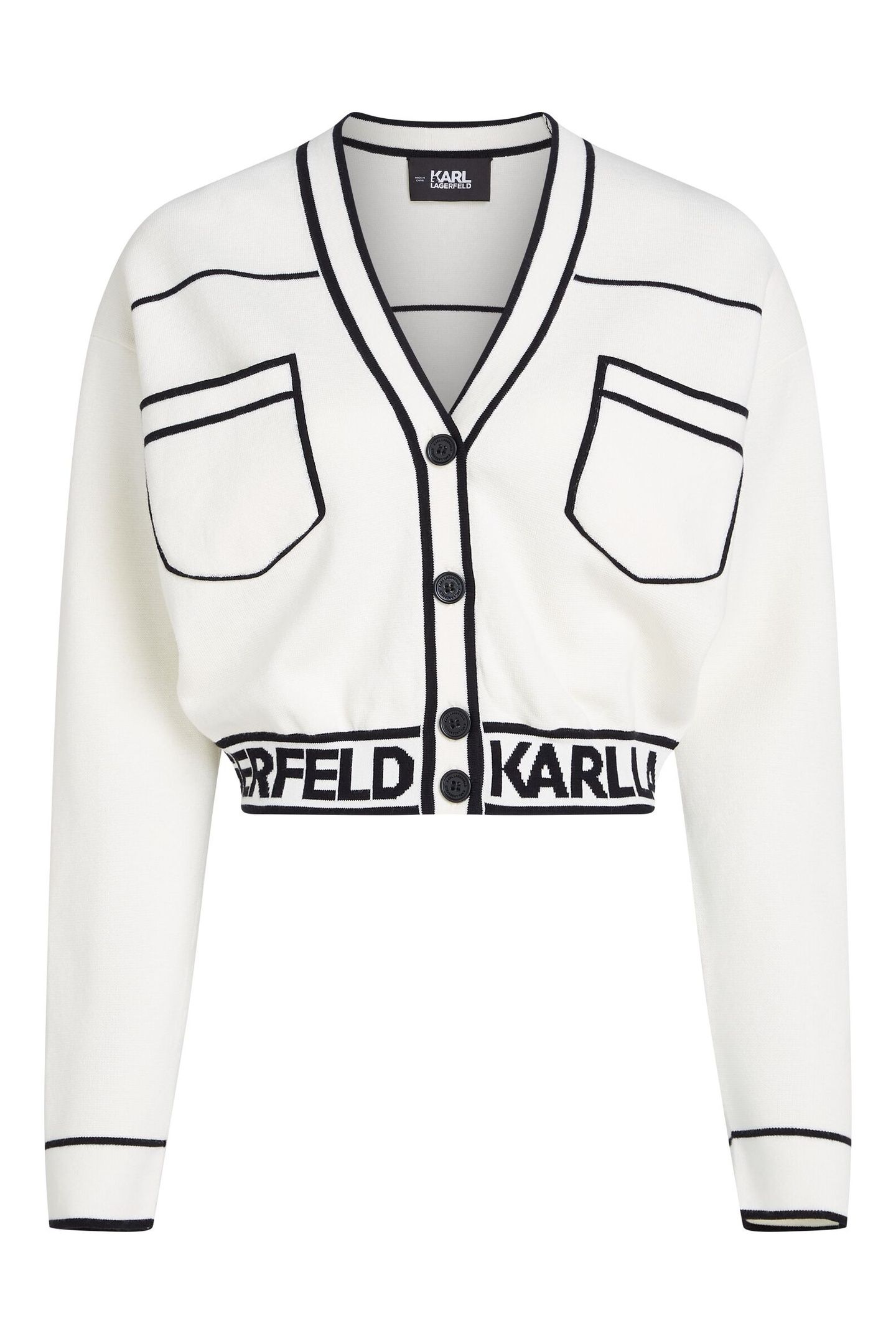 SHORT LOGO CARDIGAN WHITE 4