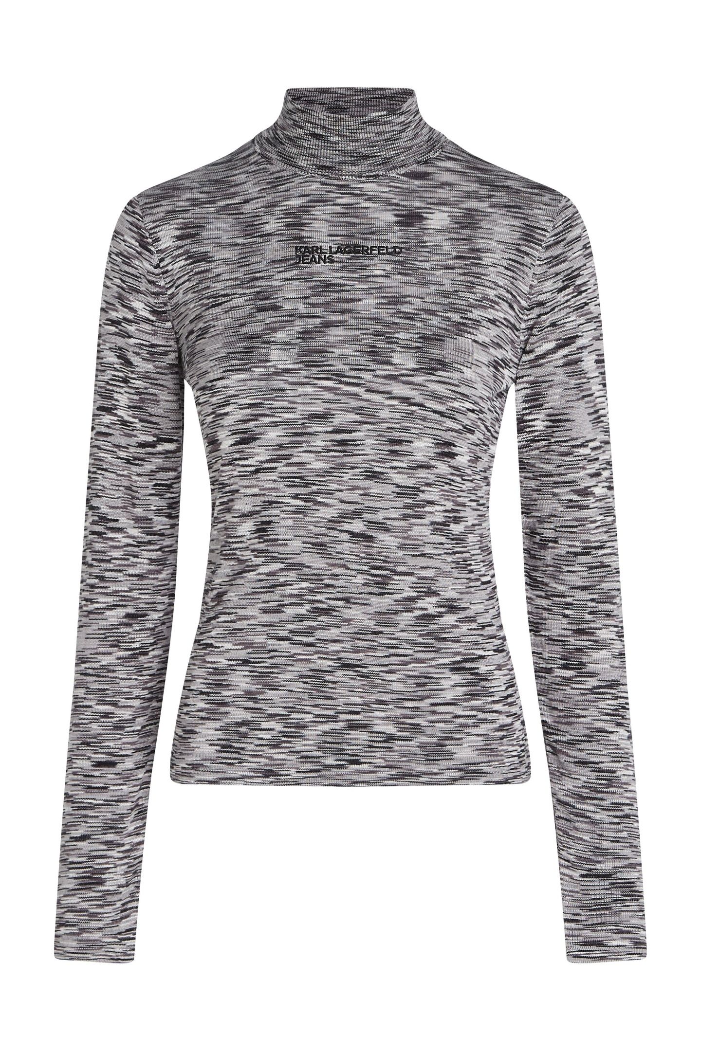 KLJ MOCK NECK KNIT TOP LIGHT GREY MELANGE 4