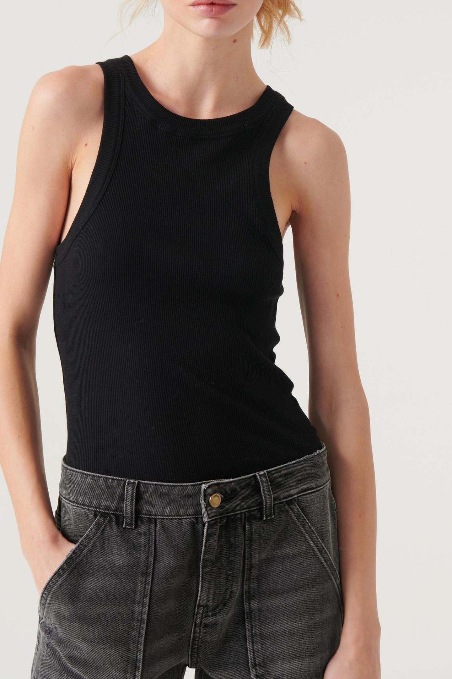 SLEEVELESS TEE CARBONE 1