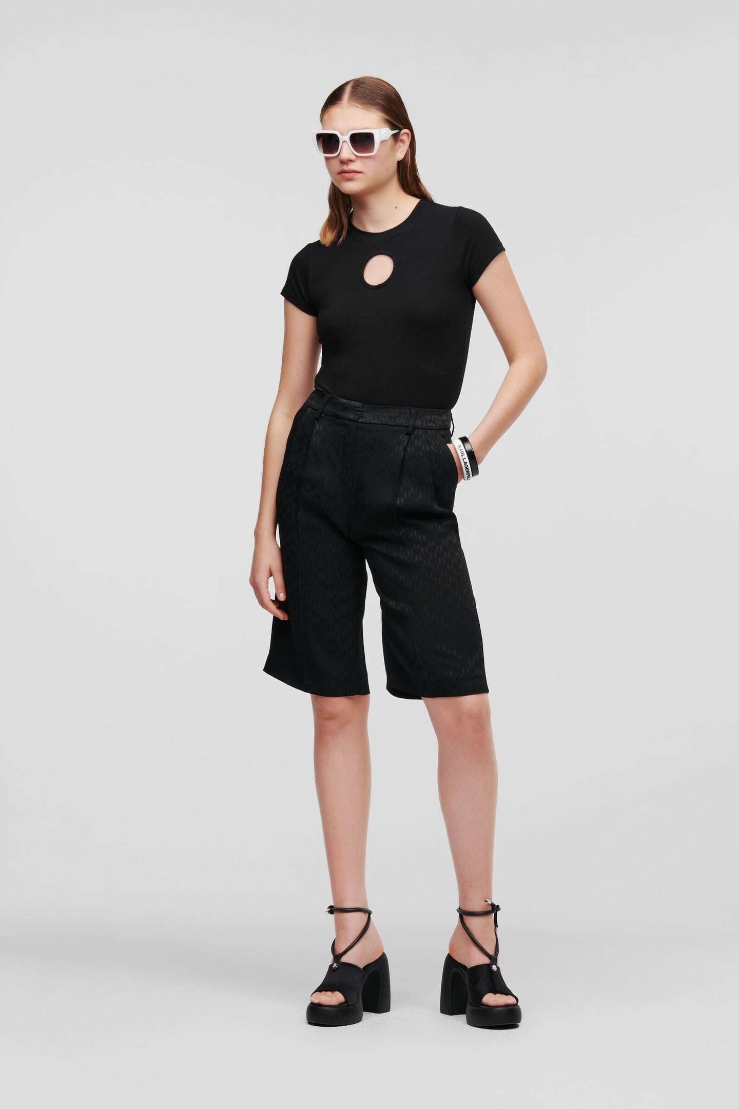HUN'S PICK MONOGRAM SHORTS BLACK 1