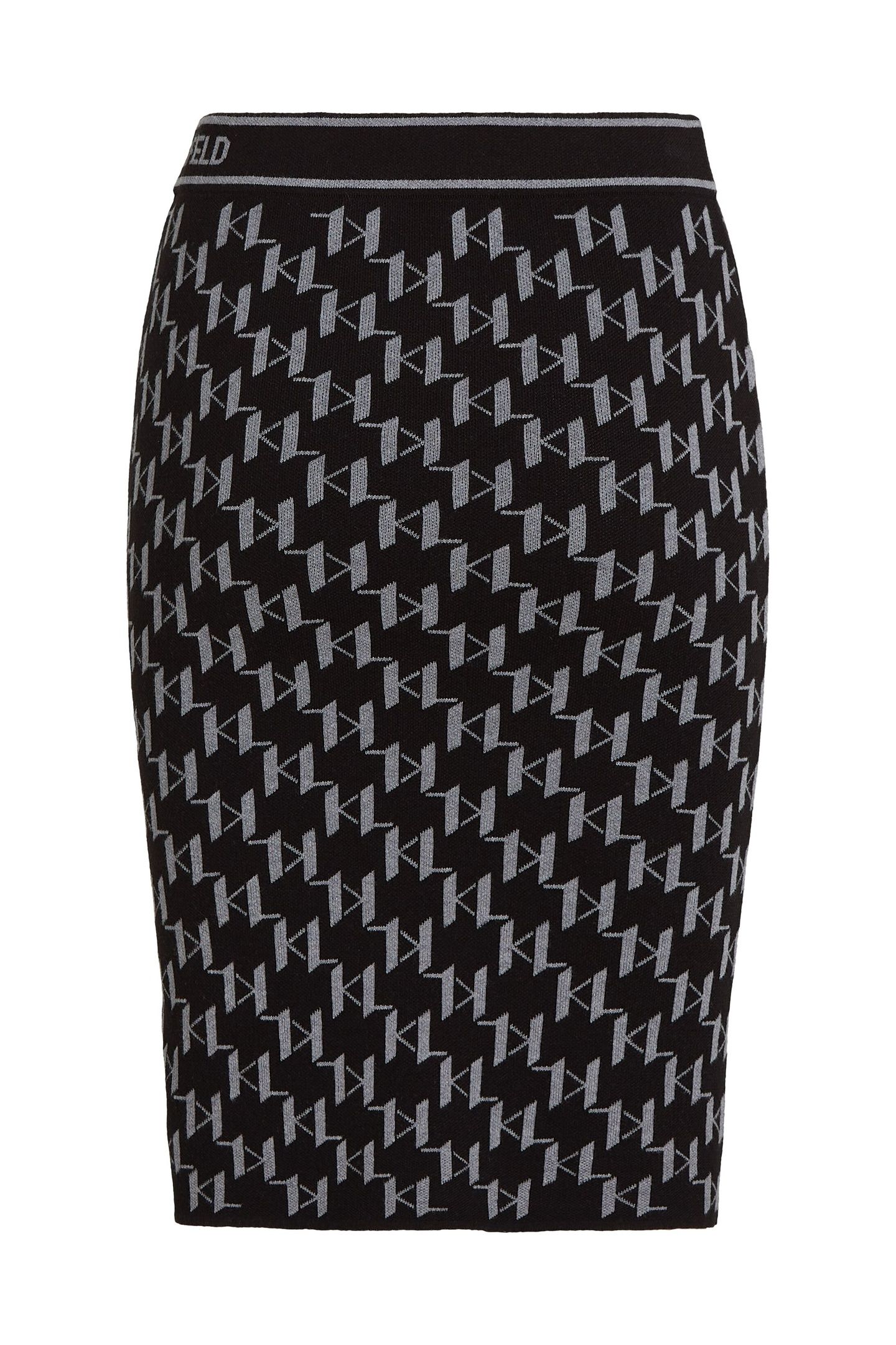 KL MONOGRAM KNIT SKIRT GREY MELANGE MONOGRAM 4