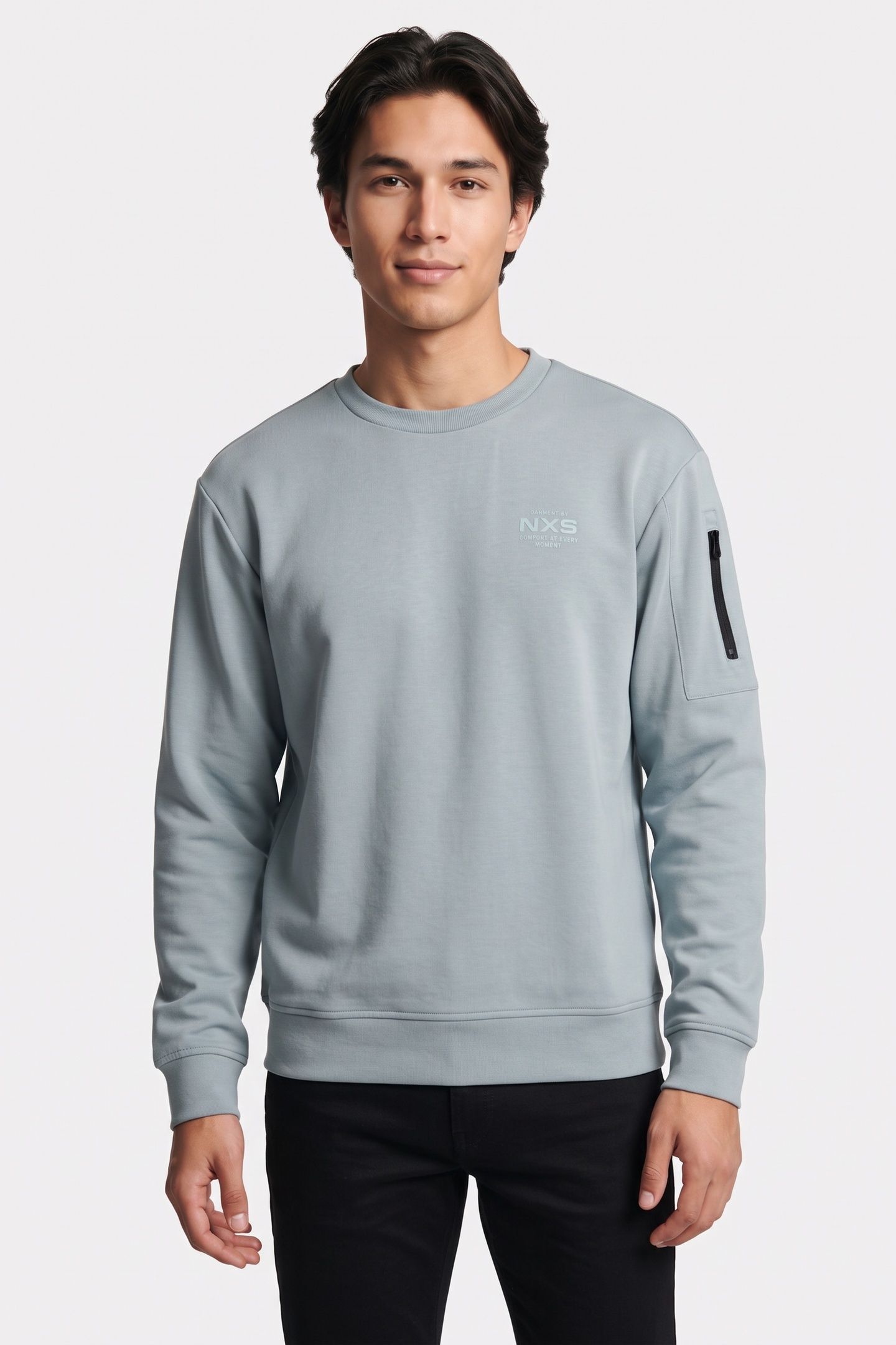 SWEATER CREWNECK DUSTY BLUE 1
