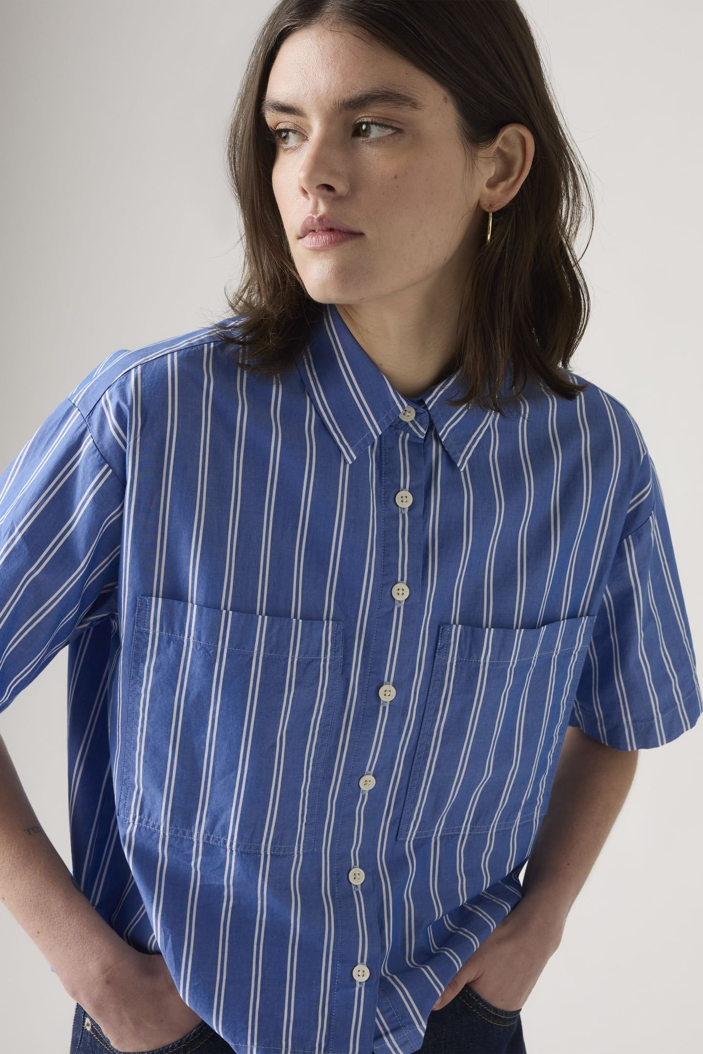 HARLIE SHORT SLEEVE CROPPED SHIRT 5