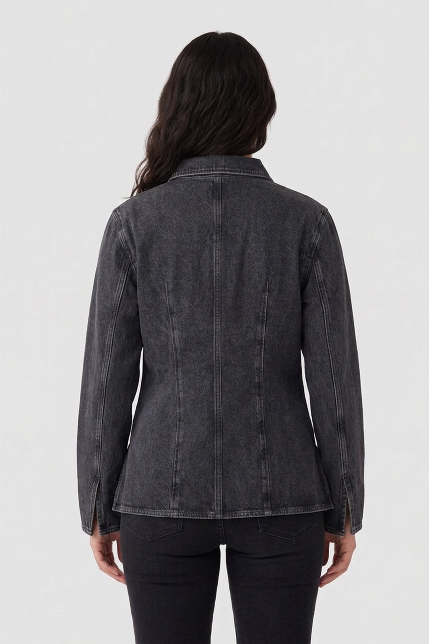 IMELA DENIM SHIRT GREY 2