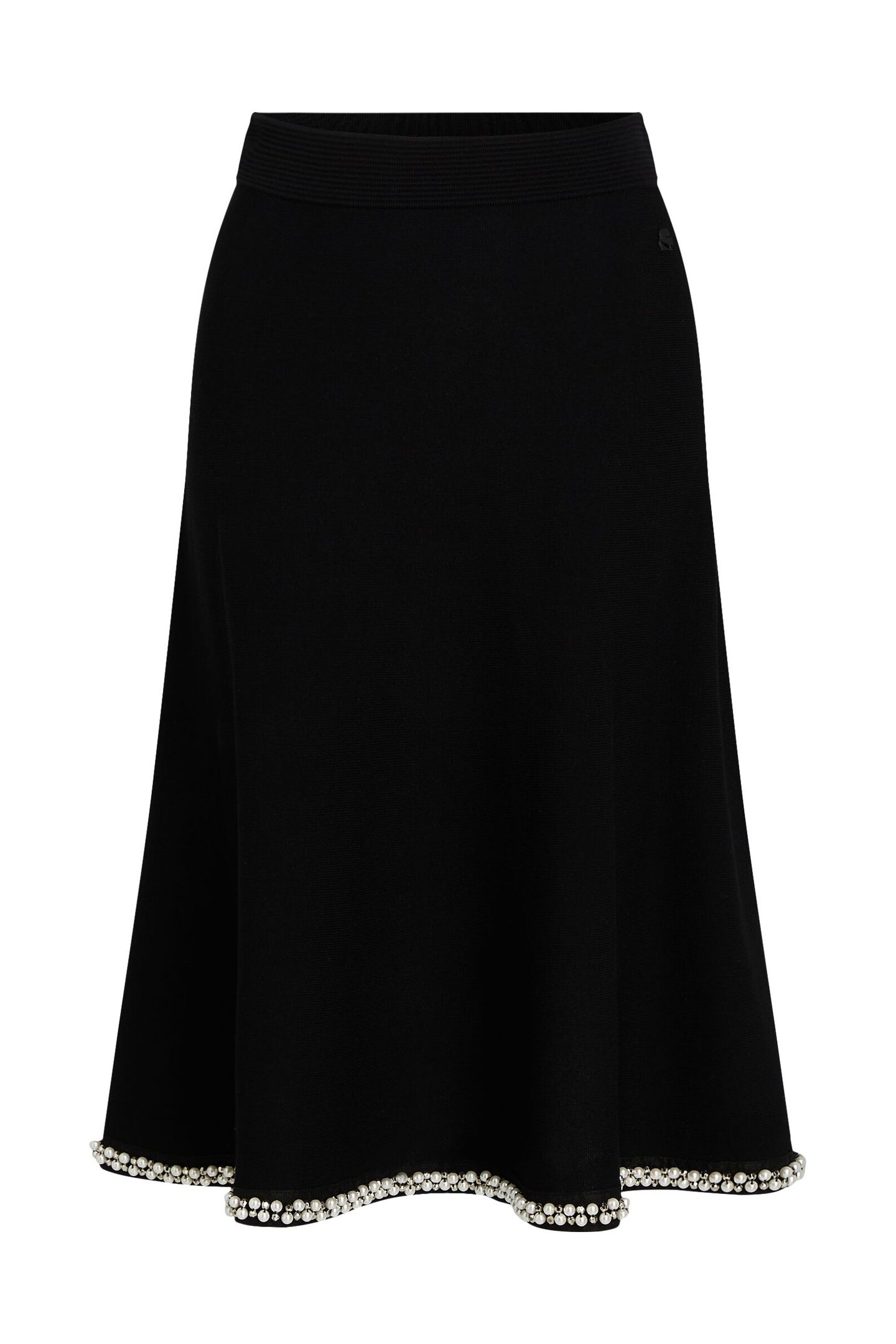 A LINE PEARL KNIT SKIRT BLACK 4