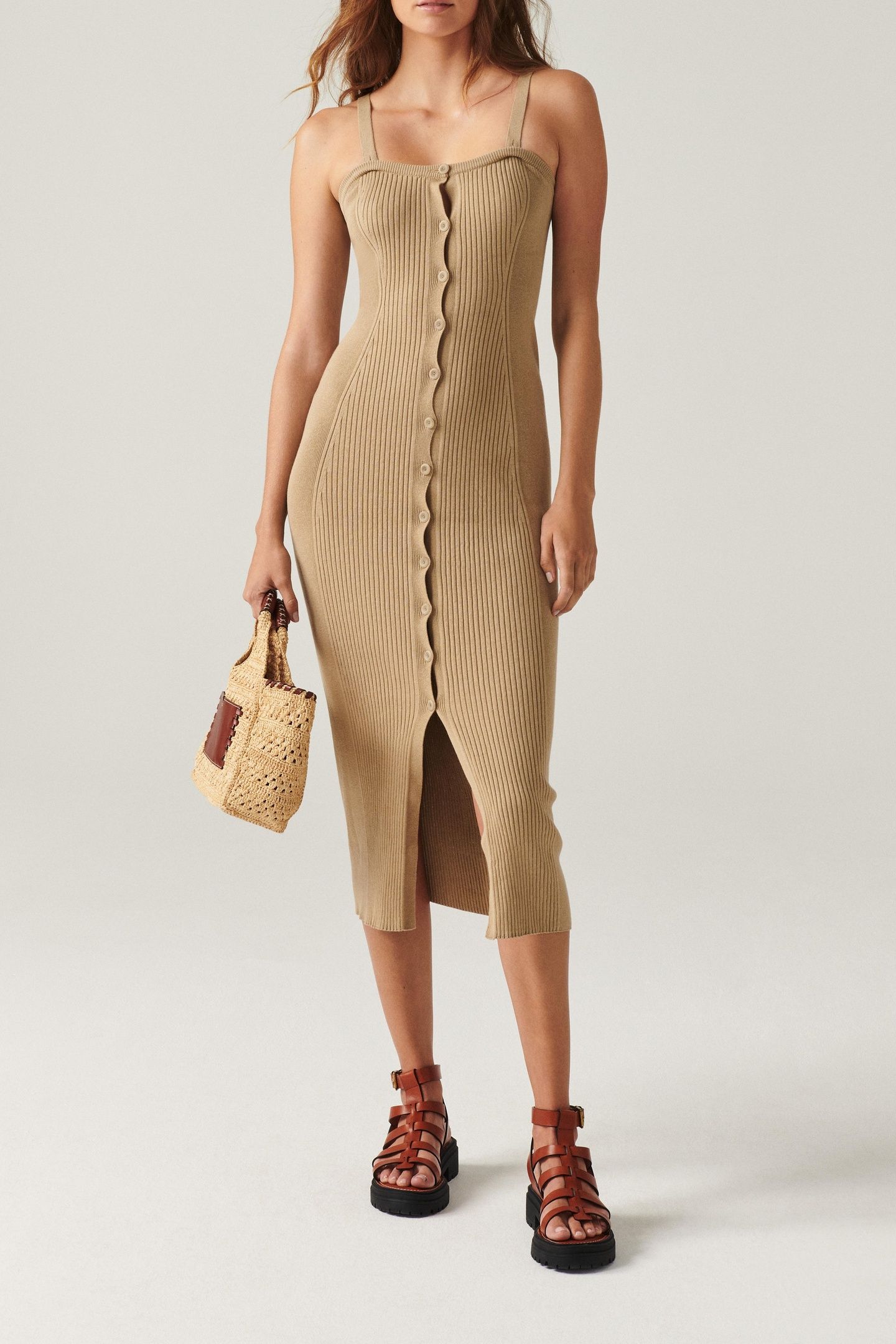 MID-LENGTH DRESS BEIGE 1
