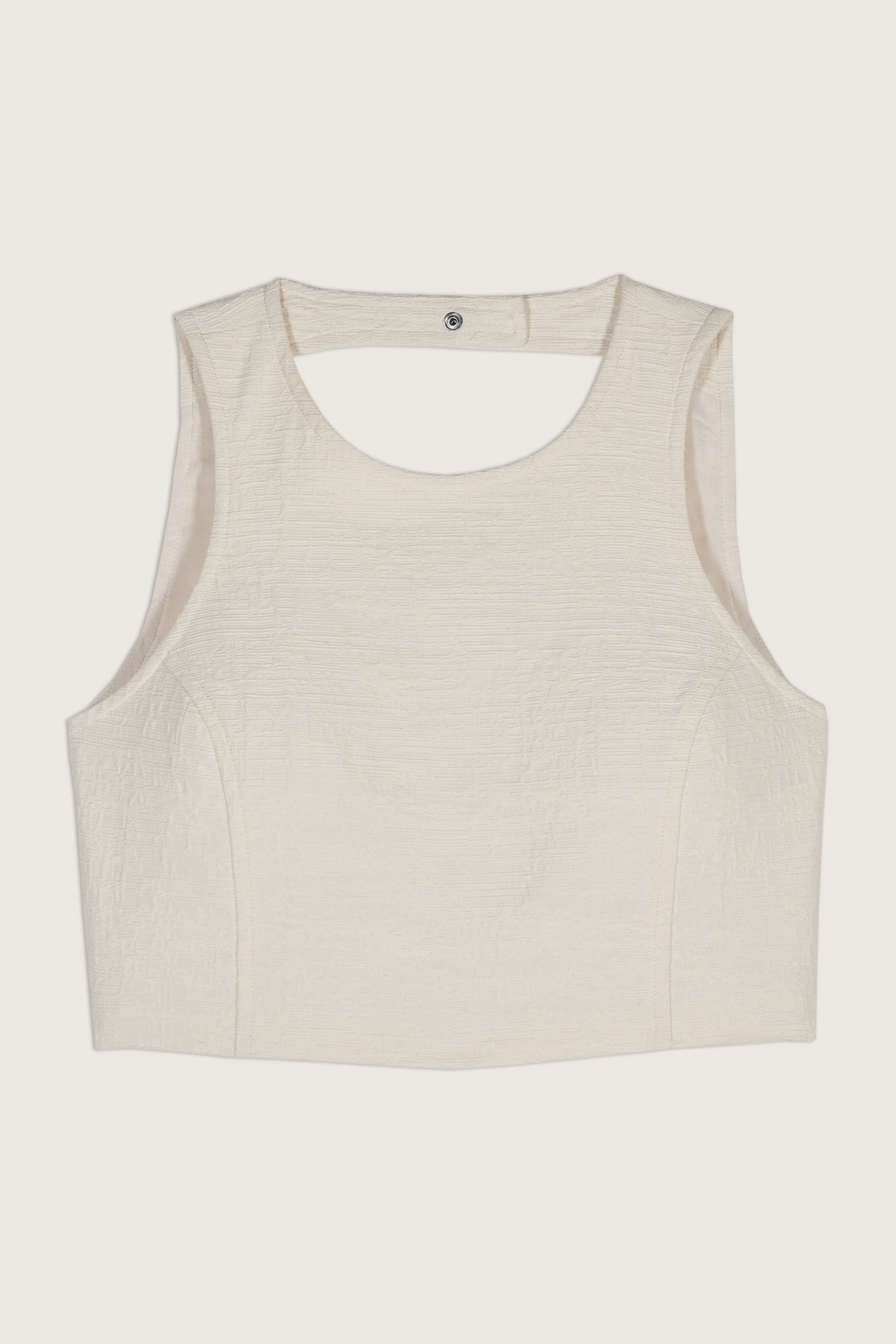 SLEEVELESS TOP ECRU 3