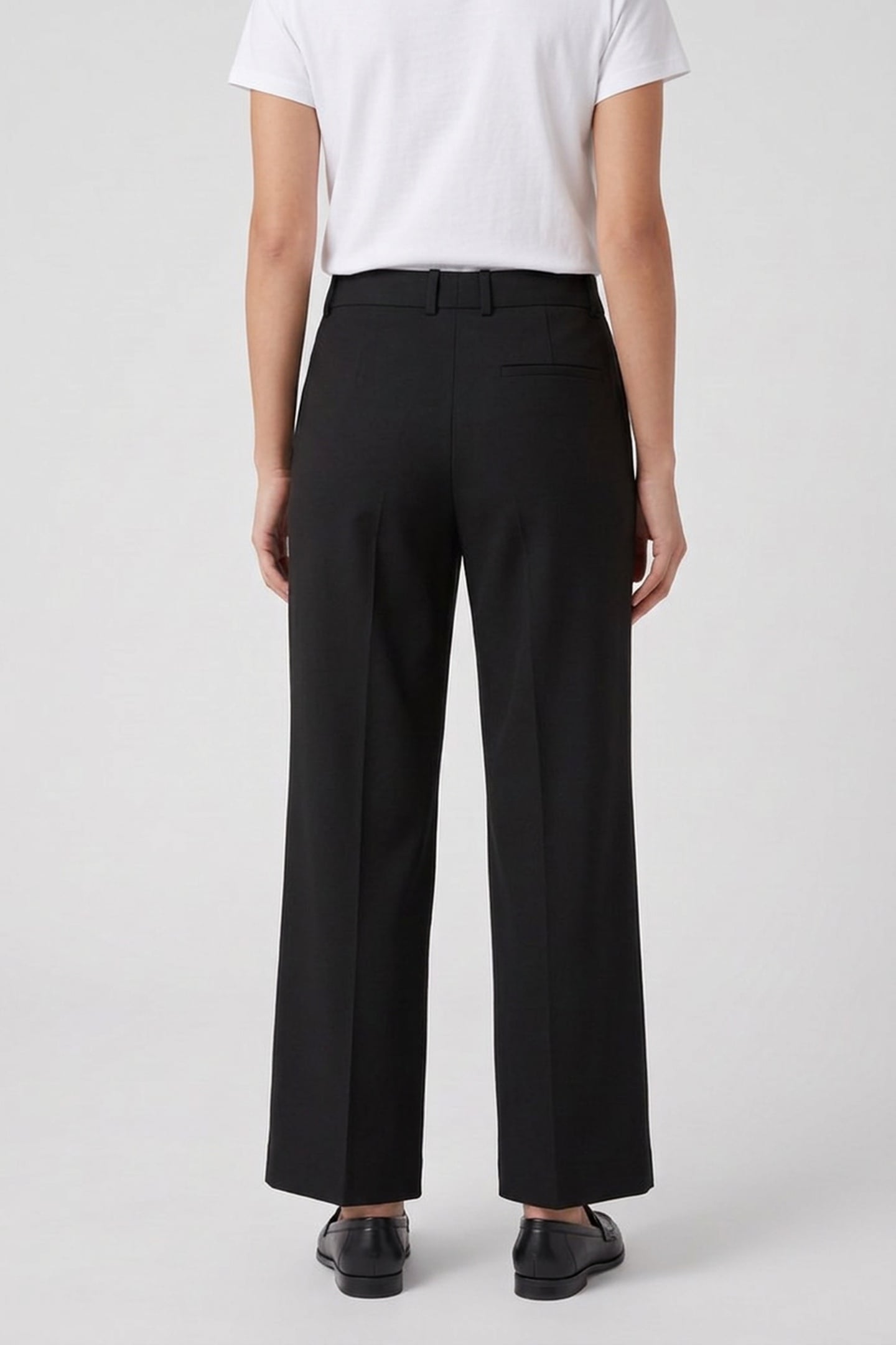 EMERSON CROPPED WOOL TROUSERS BLACK 2