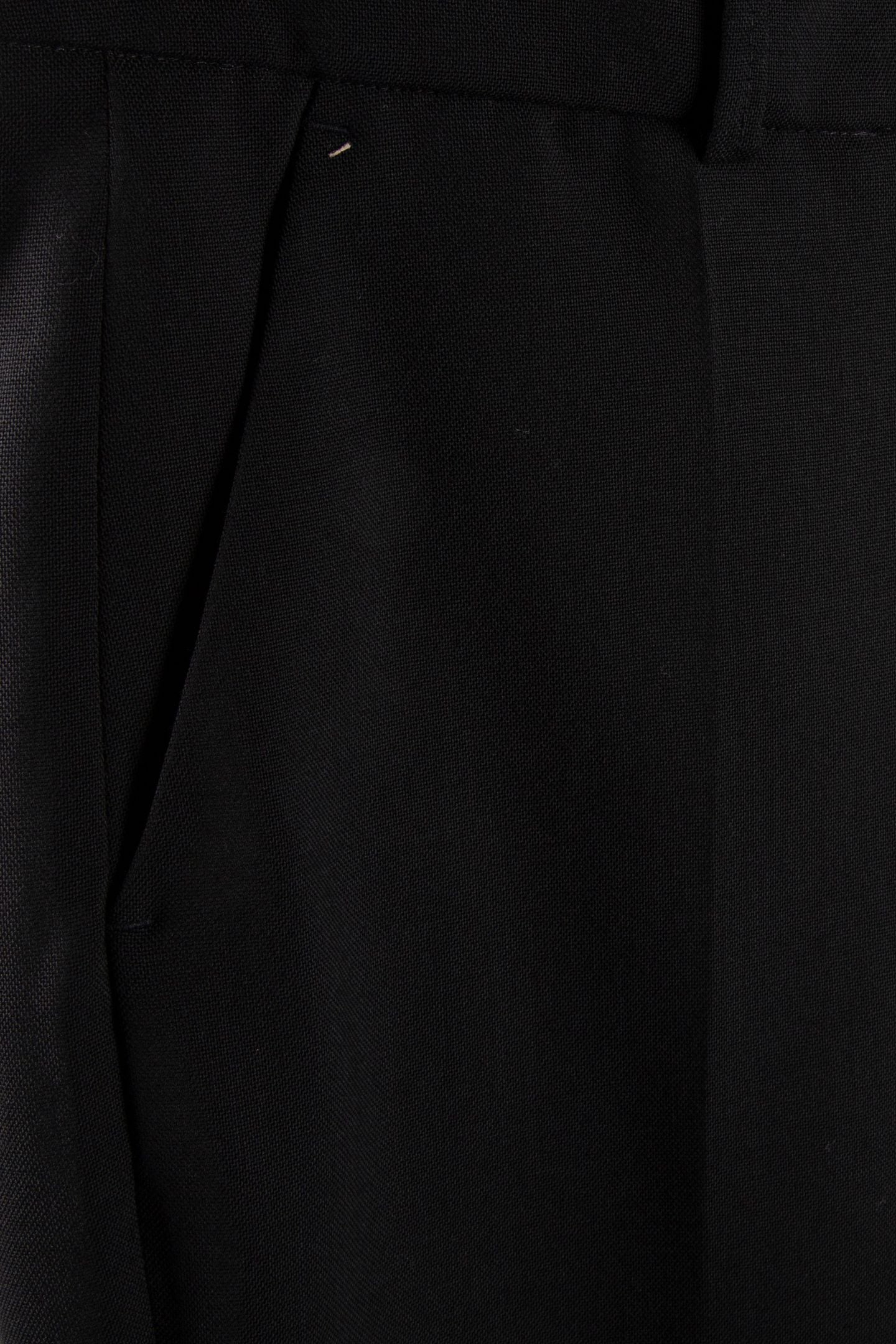 EMERSON CROPPED WOOL TROUSERS BLACK 4