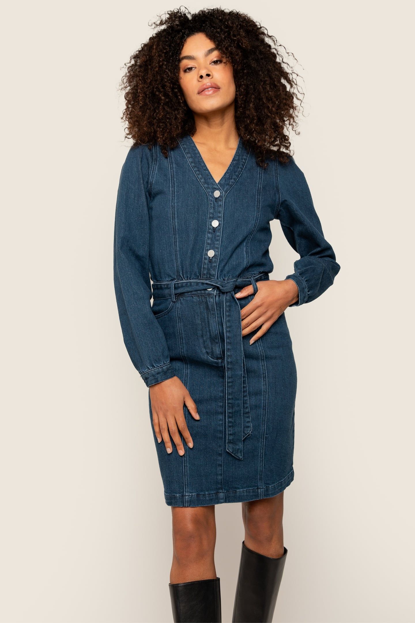 DAPHNE DRESS MID BLUE 1