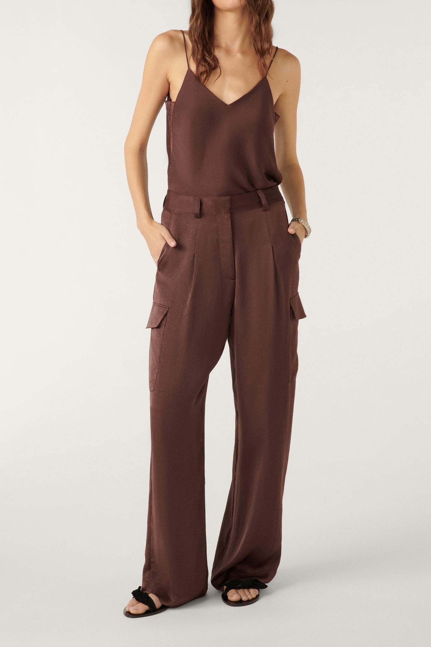 STRAIGHT TROUSERS MARRON 1