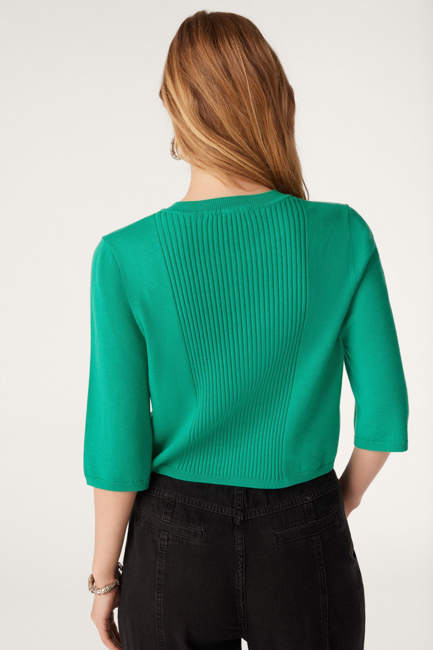 SHORT SLEEVES KNIT VERT 2