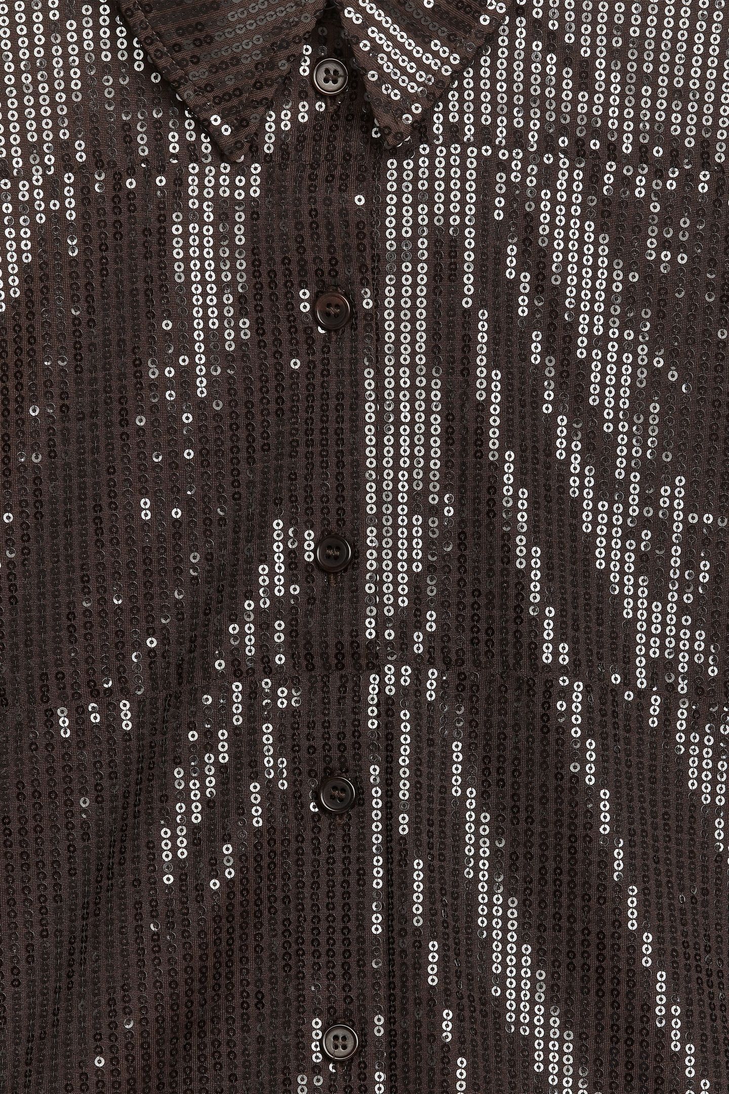 PADGET SEQUIN BLOUSE BROWN 4