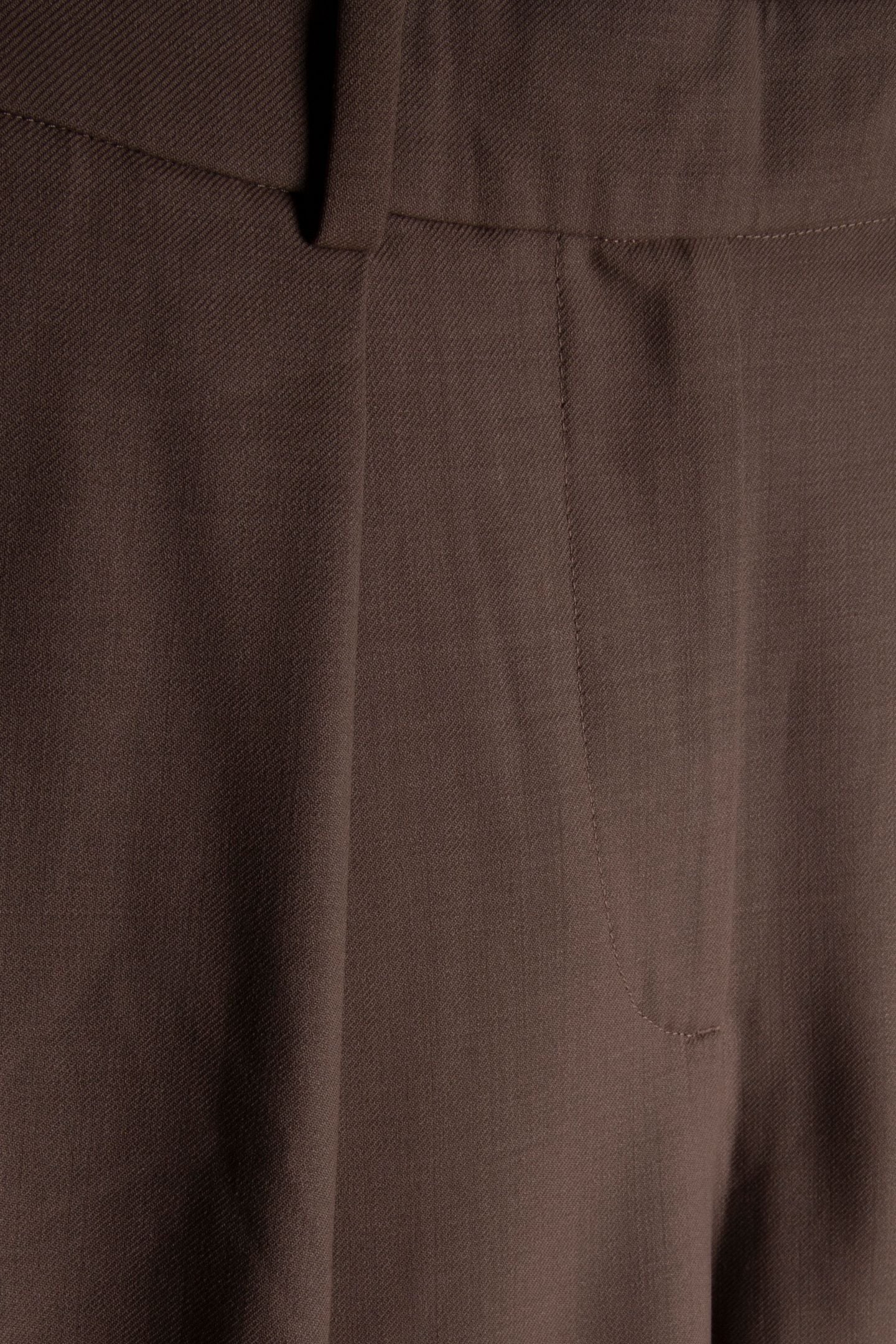 EBBE WOOL TWILL TROUSERS BROWN 5