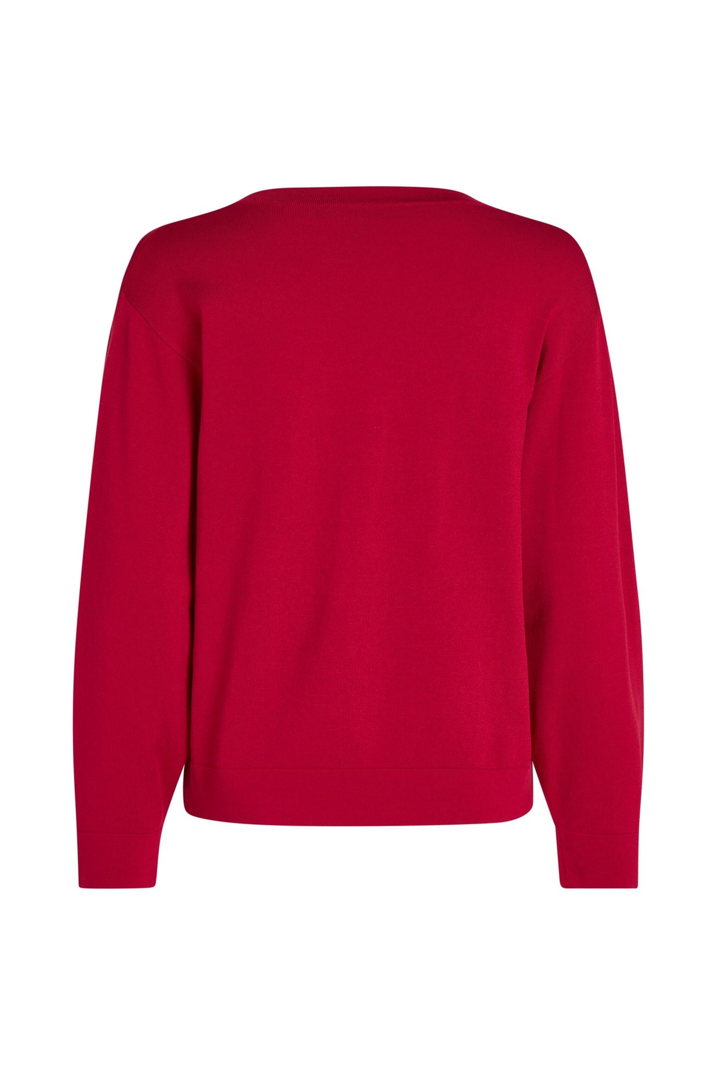LIGHT V-NECK KNIT SWEATER PERSIAN RED 5