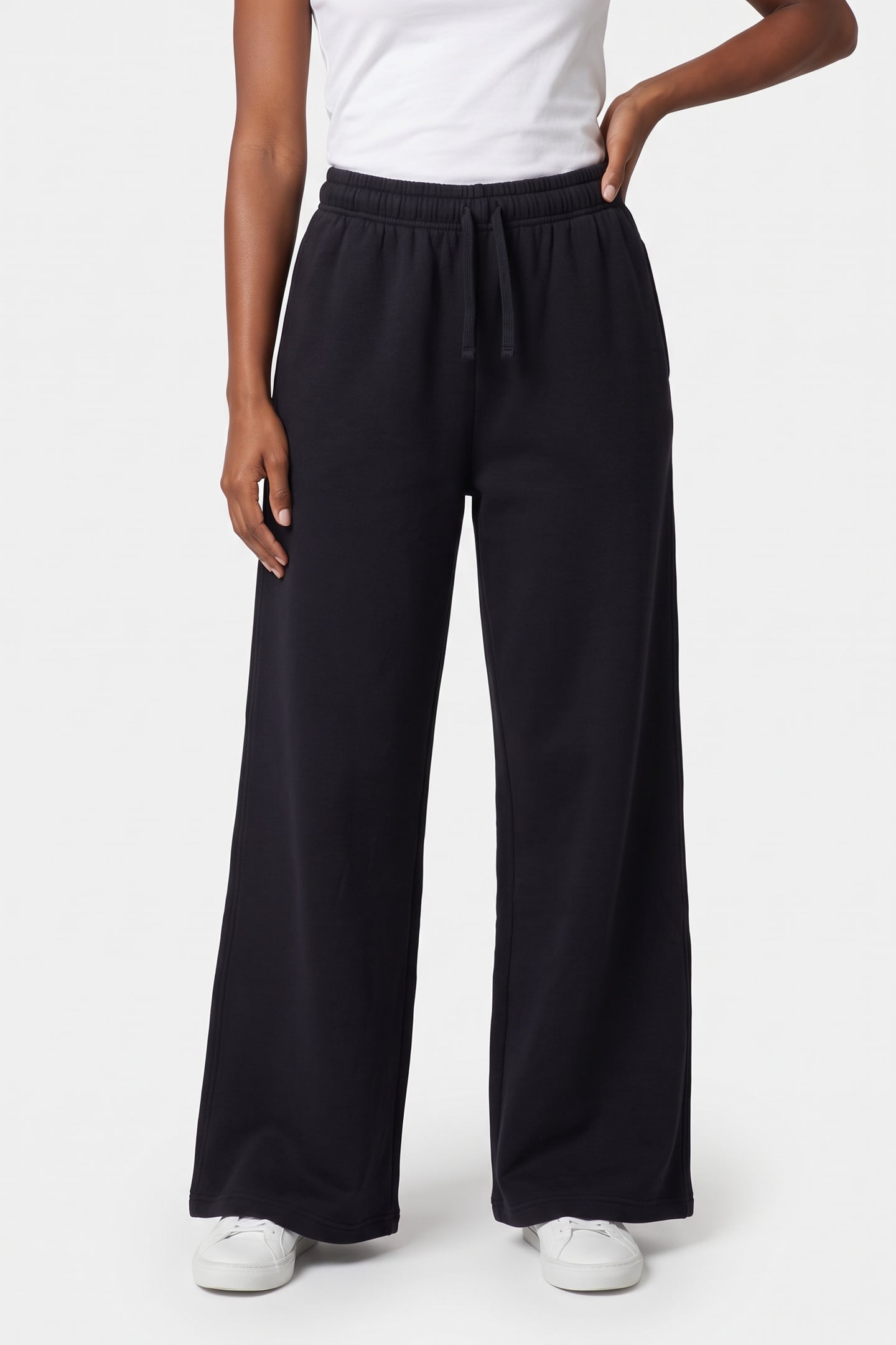 WIM BRUSHED TERRY TROUSERS BLUE 1