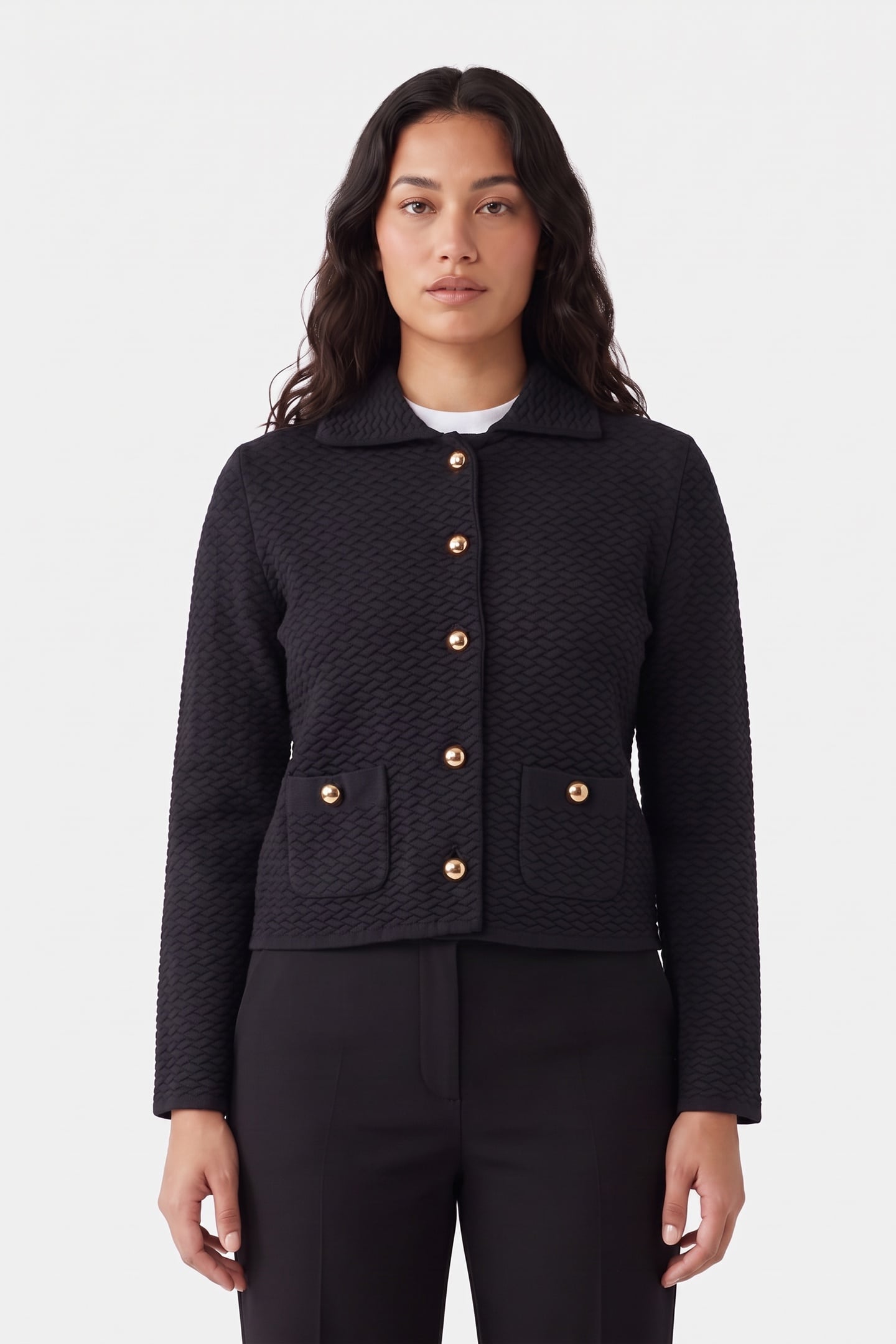 KNITTED JACKET BLACK 1