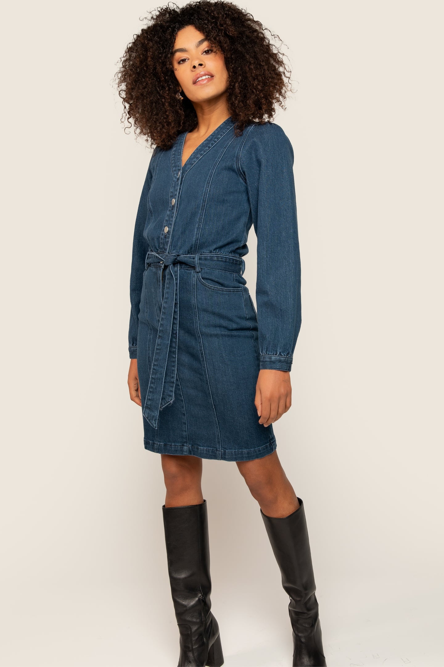 DAPHNE DRESS MID BLUE 2