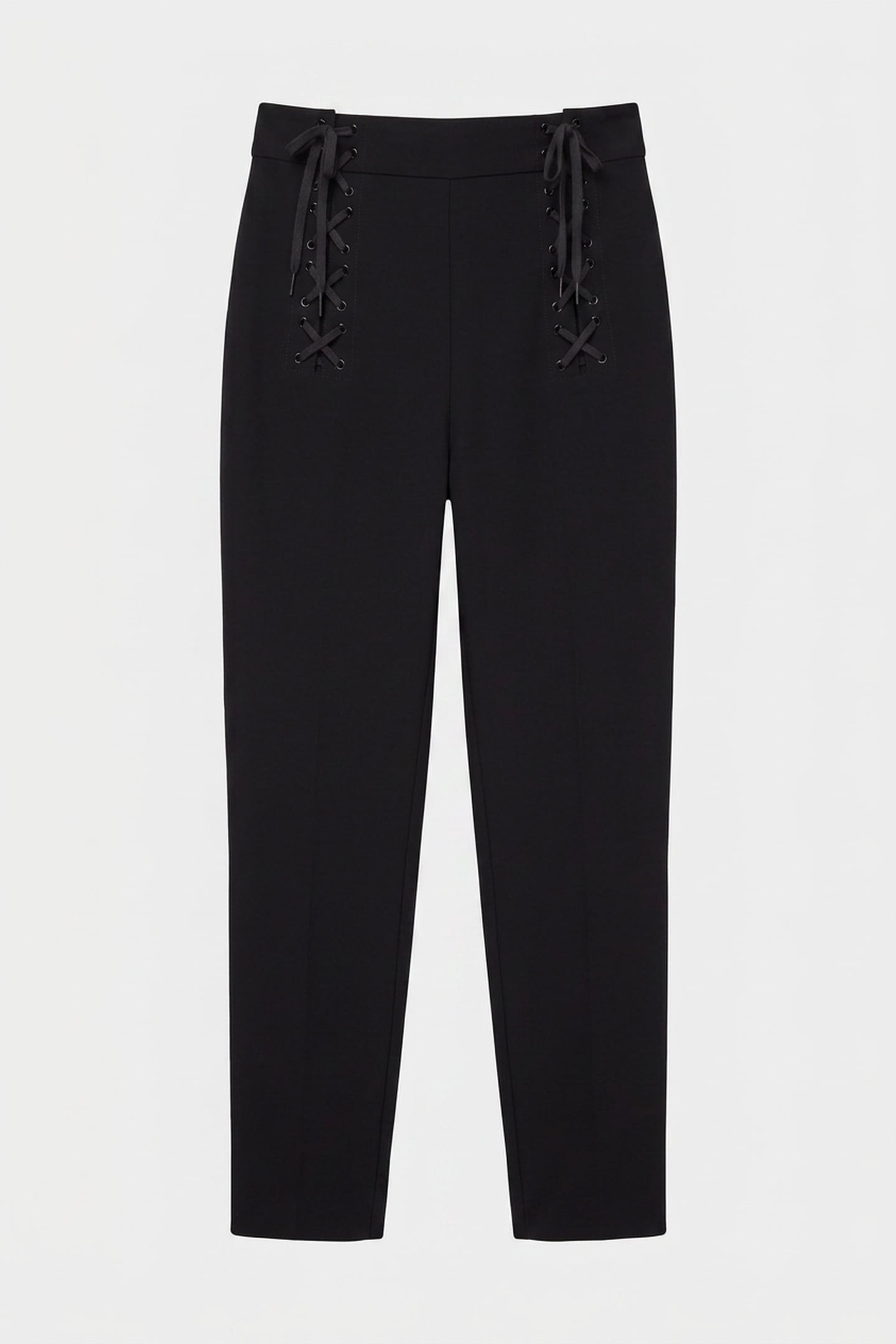 BONDAGE LACING CREPE TROUSERS BLACK 3