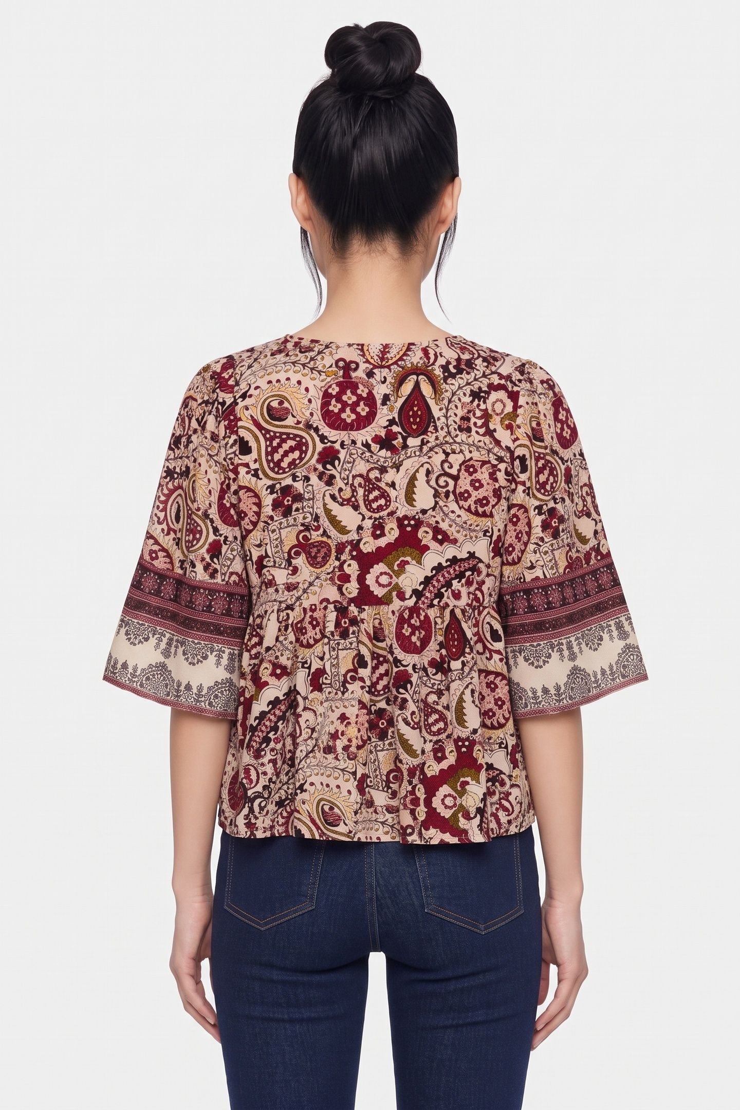 SHORT SLEEVES TOP ECRU 2