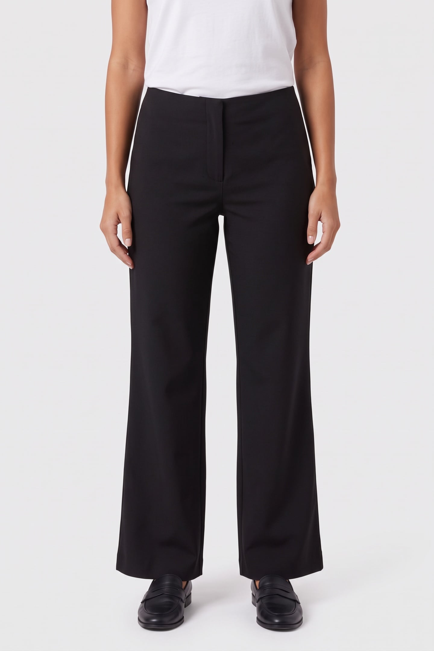 EANDRA WOOL TWILL FLARE BLACK 1