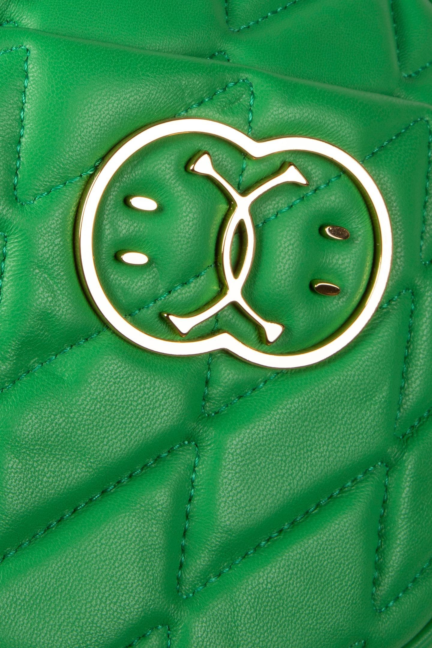 DOUBLE SMILEY® QUILTED ROUND BAG GREEN 4