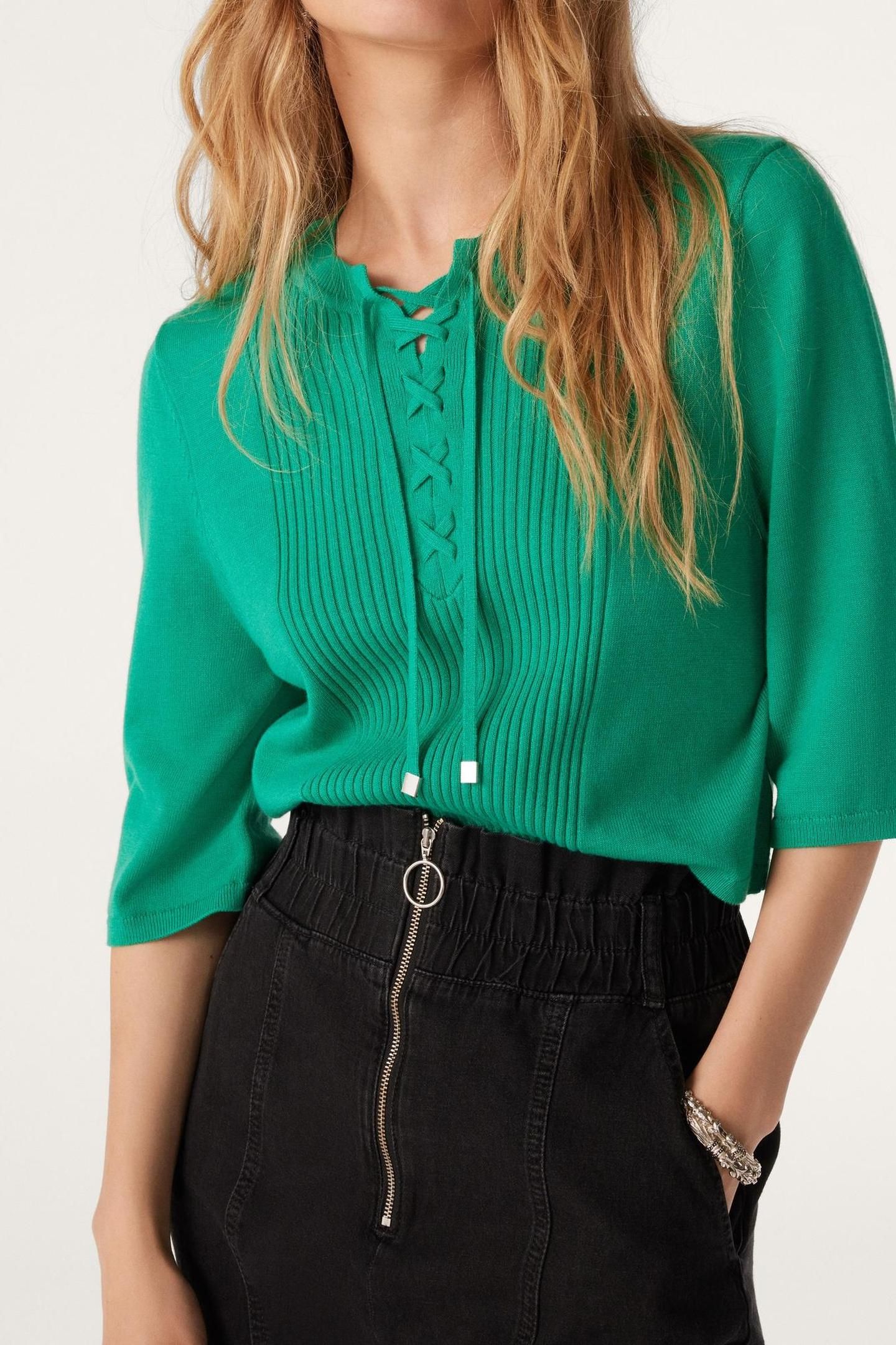 SHORT SLEEVES KNIT VERT 4