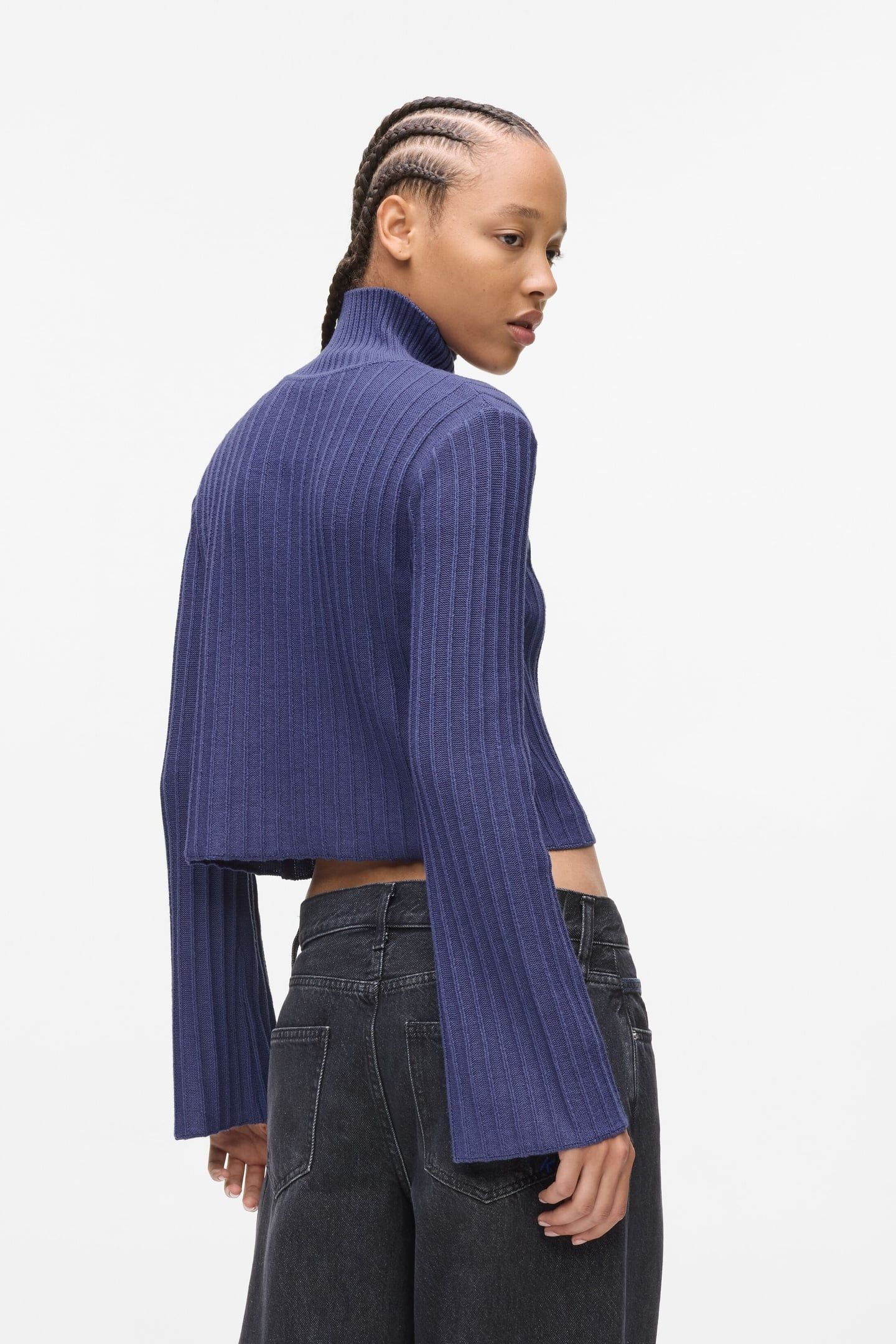 KLJ PLISSE SWEATER SKIPPER BLUE 3