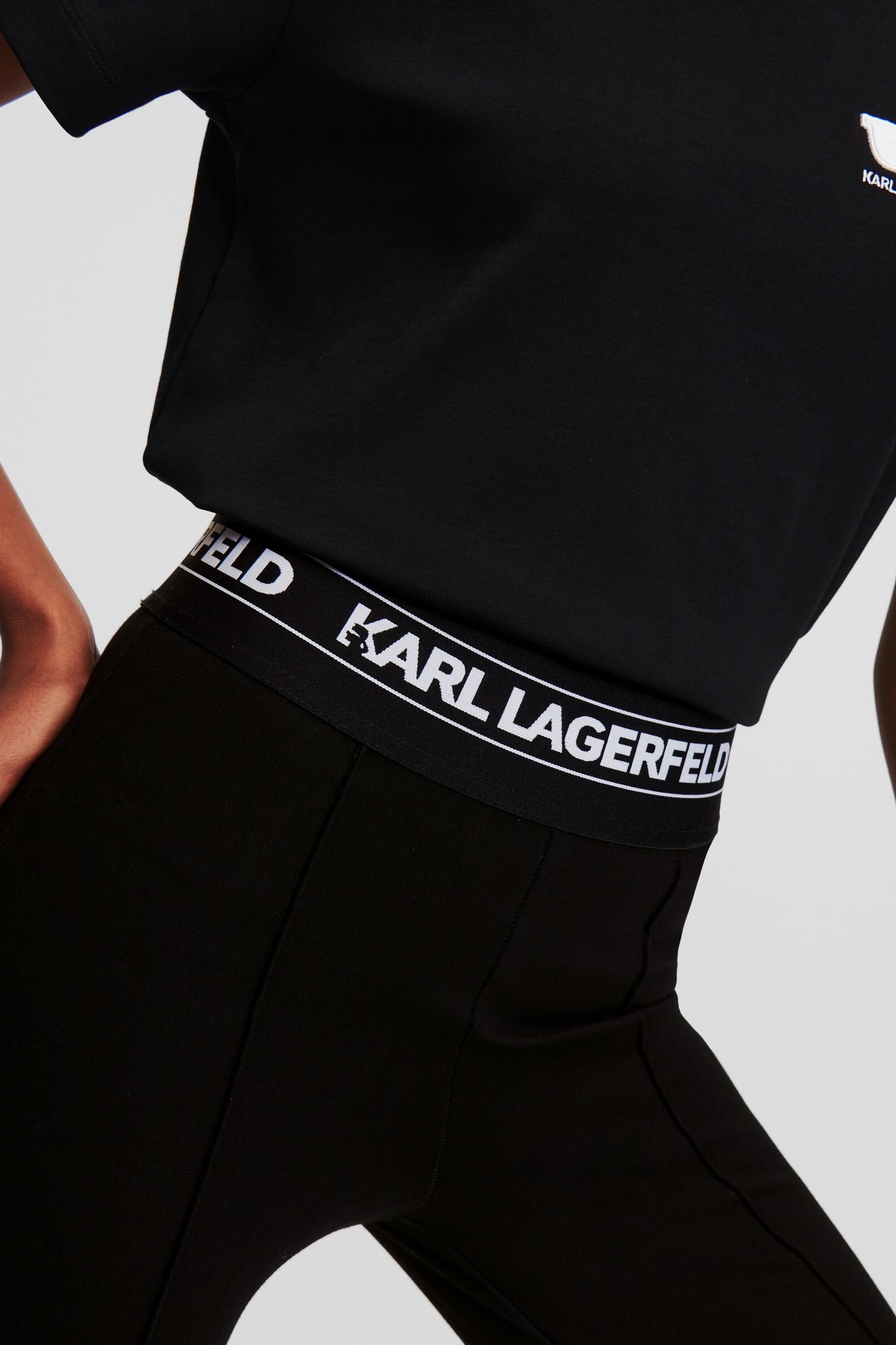 LOGO ELASTIC PUNTO LEGGINGS BLACK 6