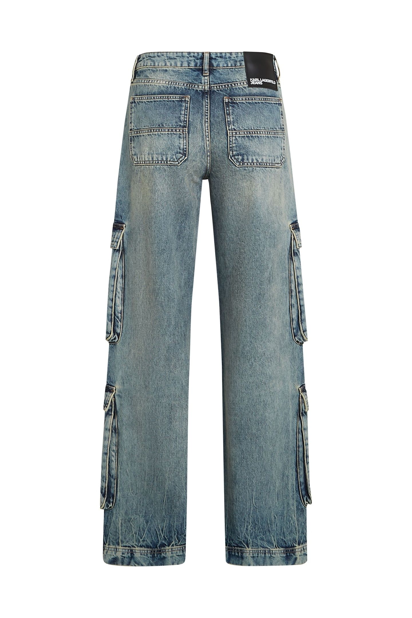 KLJ MR RELAXED CARGO DENIM TINTED VISUAL WASHED BLUE 6