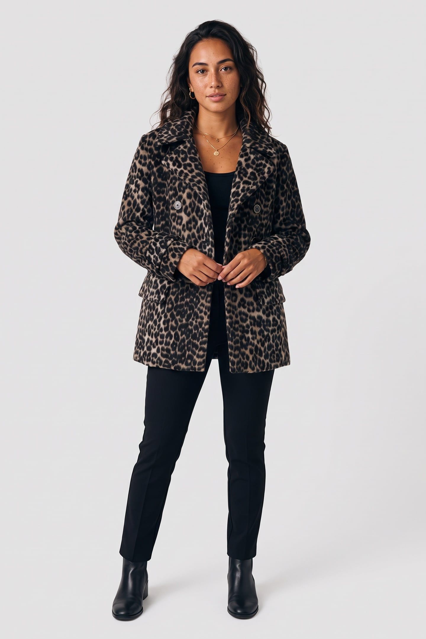 LEOPARD PEACOAT LEOPARD 1