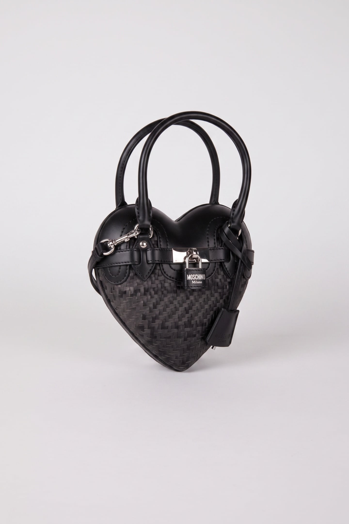 MOSCHINO HEARTBEAT BAG CHECK GREY 2