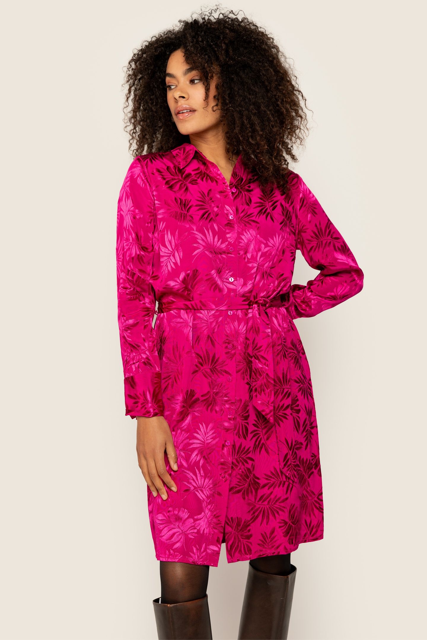 DAMINA DRESS RASPERRY ROSE 1