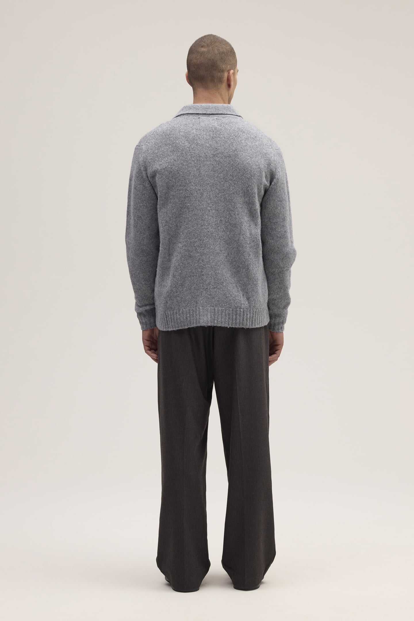 LEE POLO CARDIGAN 6598 GREY MEL. 2