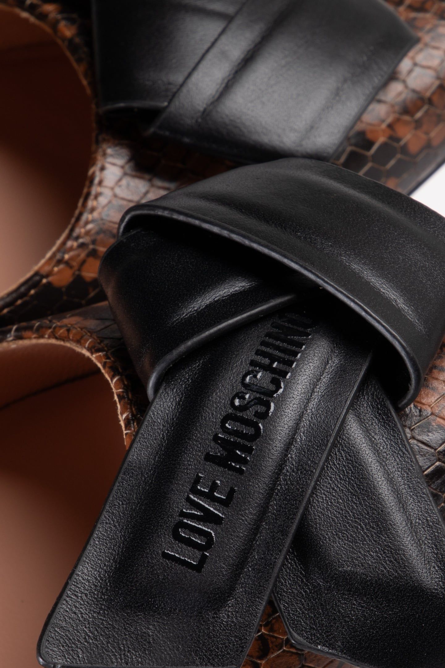 PYTHON PRINT CALFSKIN PUMPS BROWN 3